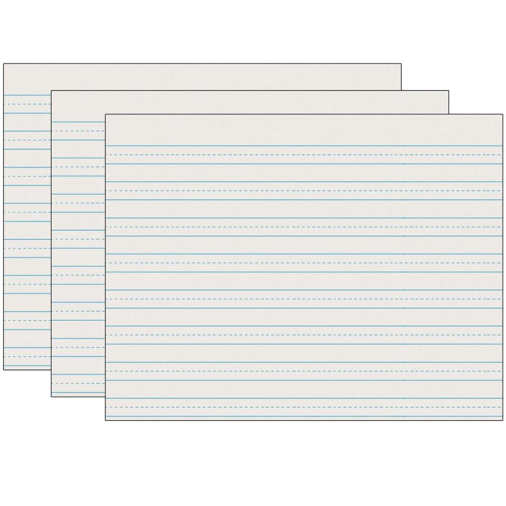 Pacon Newsprint Handwriting Paper, Skip-A-Line, Grade 3, 1/2 x 1/4 x 1/2  -in Ruled Long, 11 x 8.5 -in, 500 Sheets Per Pack, 3 Packs at