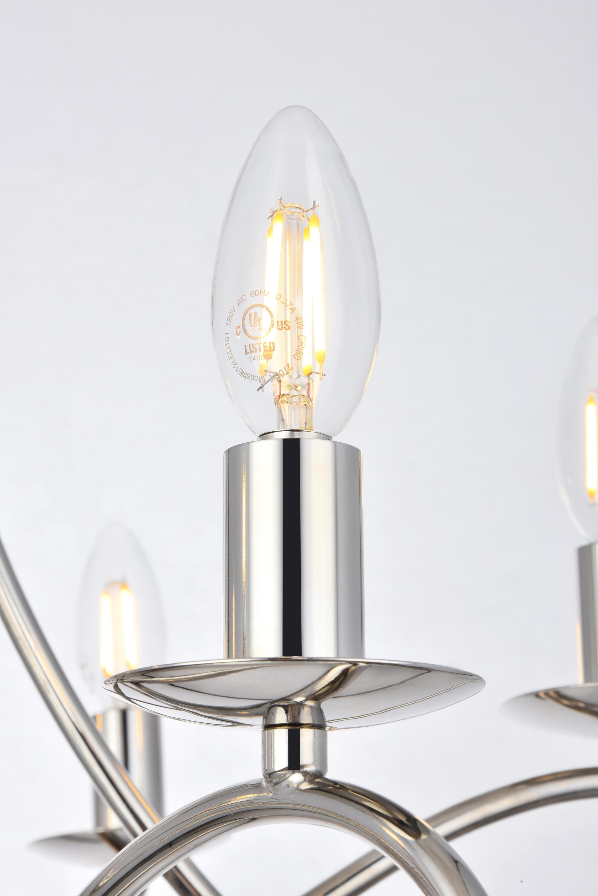 Lyndon Polished Nickel 6-Light Pendant Chandelier