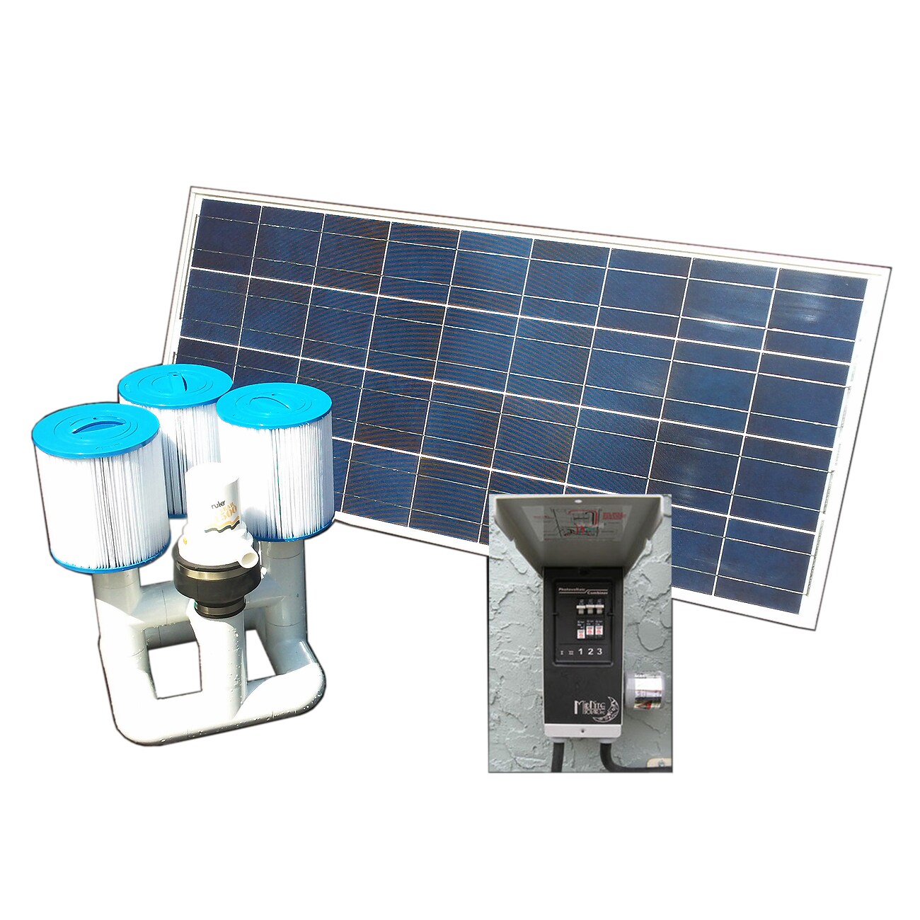 Natural Current NCBF15K120WBF Savior Bottom Feeder 15K Solar 0.16 Pool Pump