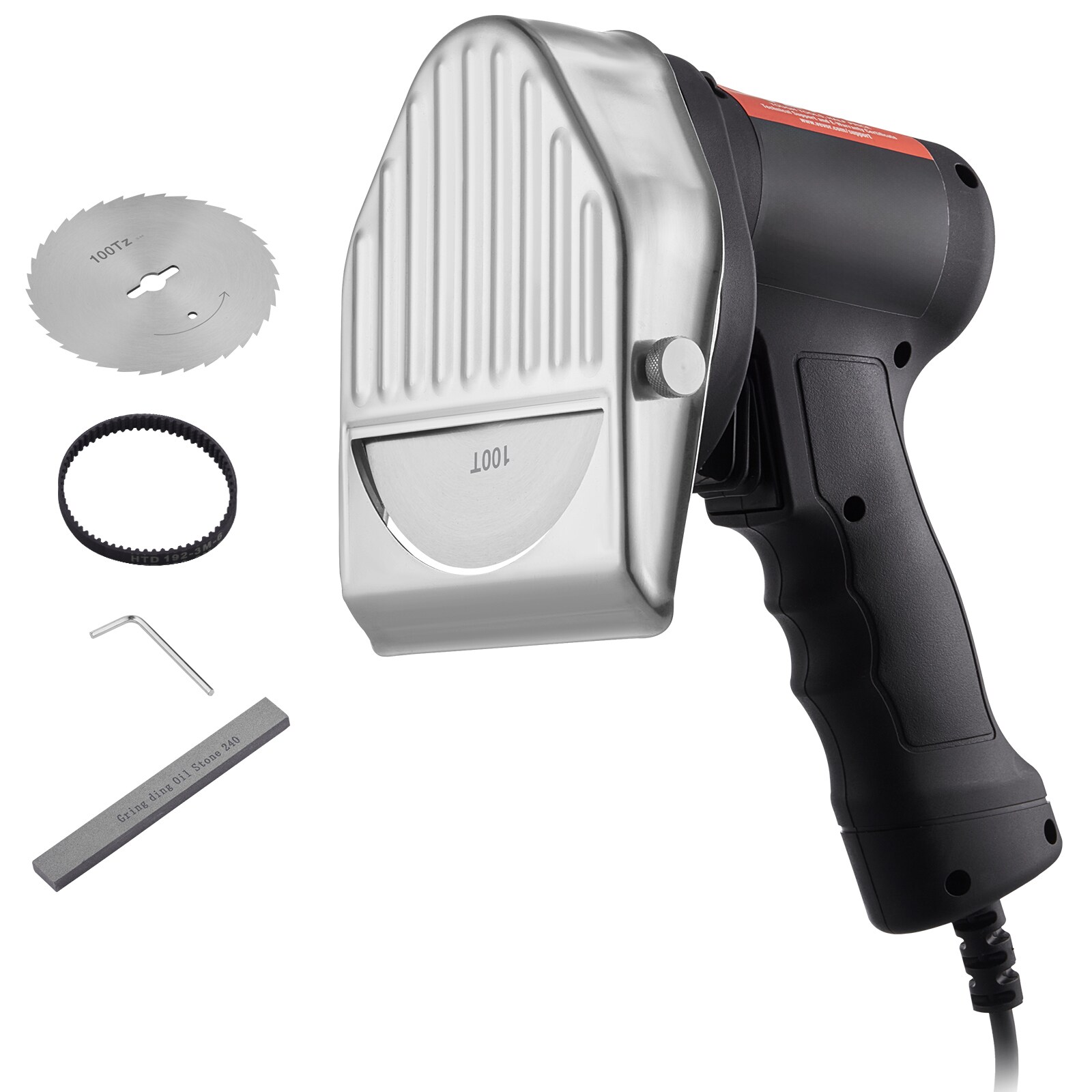 VEVOR XPZZJCZKKDUA2GHUAV0 Turkish Kebab Knife Commercial/Residential Food slicer and Meat Slicer with Thickness Control ( Black )