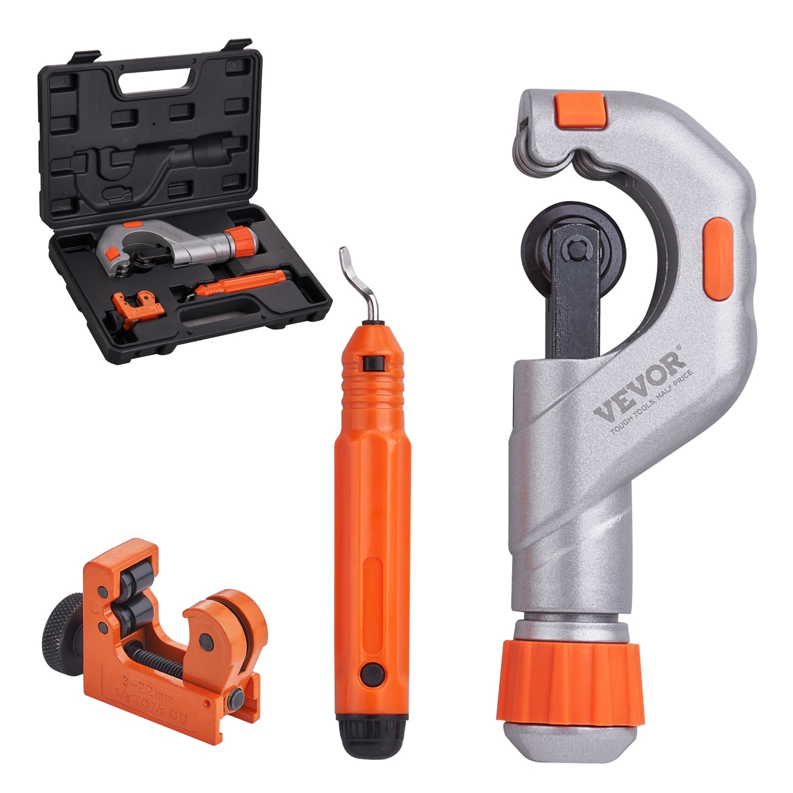 VEVOR TGQG331621878FNBFV0 3PCS Tubing Cutter Set Multiple sizes Multipurpose pipe cutter