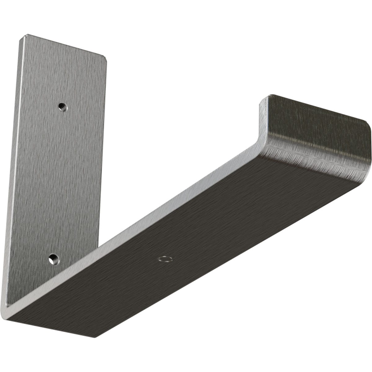 Ekena Millwork BKTM02X10X06HSSS Steel Hanging Shelf 10-in x 2-in x 6-in Stainless steel Steel Wall bracket