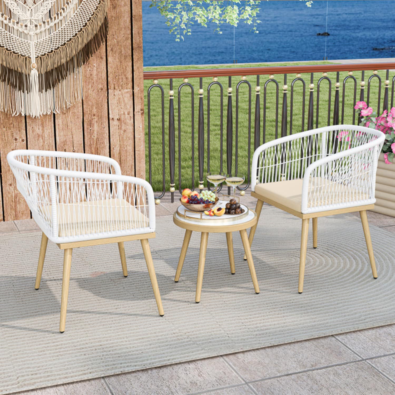 Mondawe MO-NP12006WH Patio-Conversation-Sets - View #2