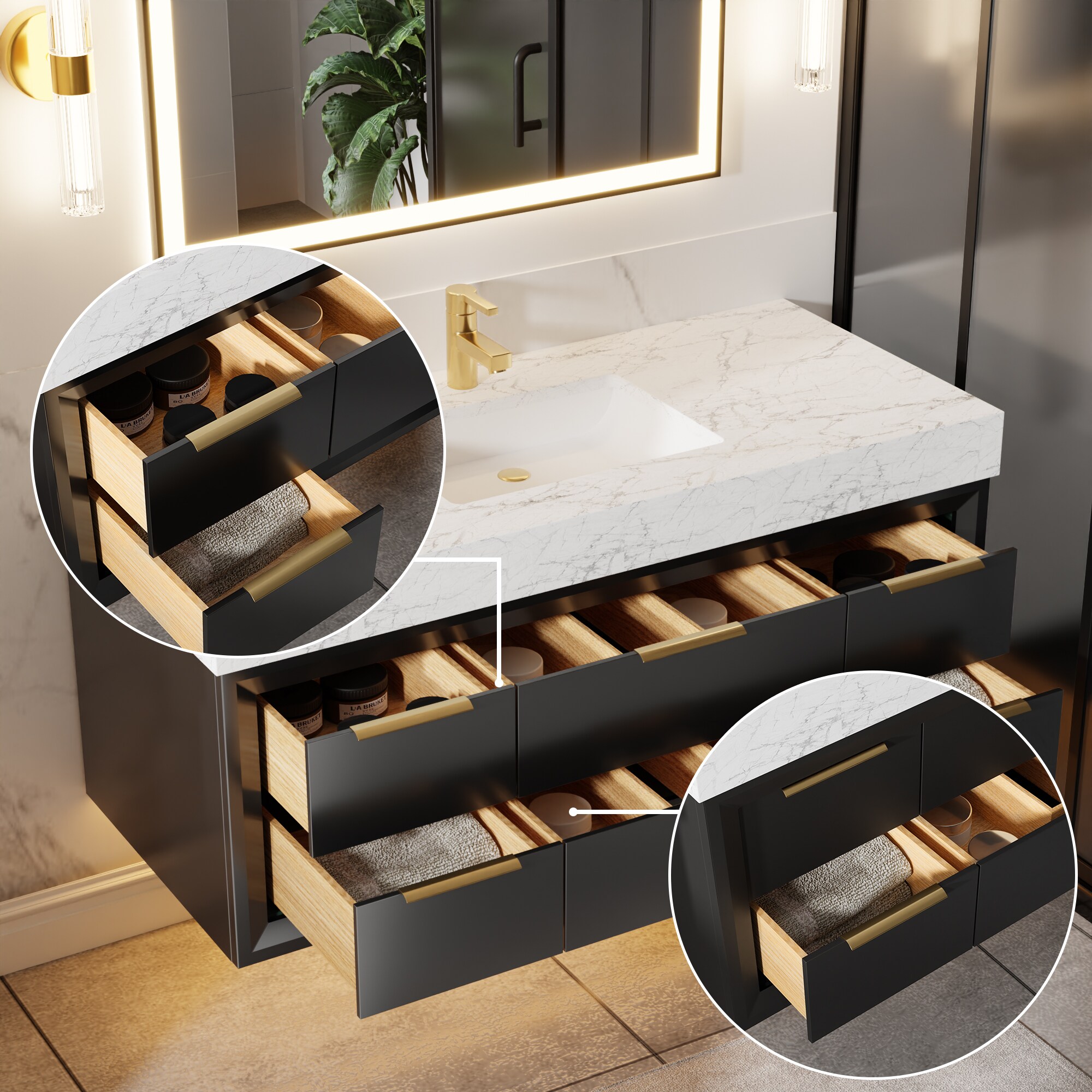 Iseryn AAB48V9BL Bath-Vanity-Combo - View #2