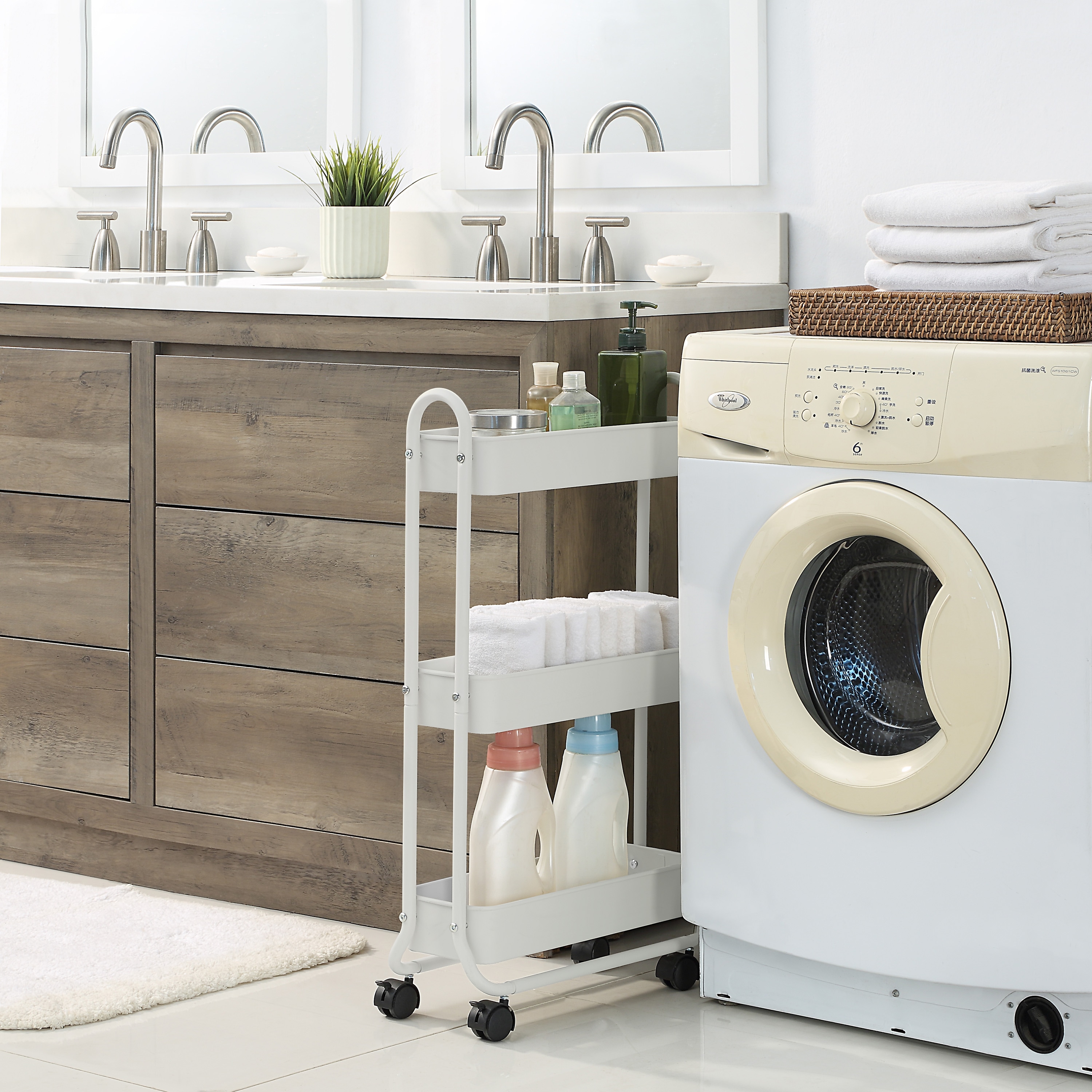 SunnyPoint LC-3CART-WHT Free-Standing-Shelving - View #4