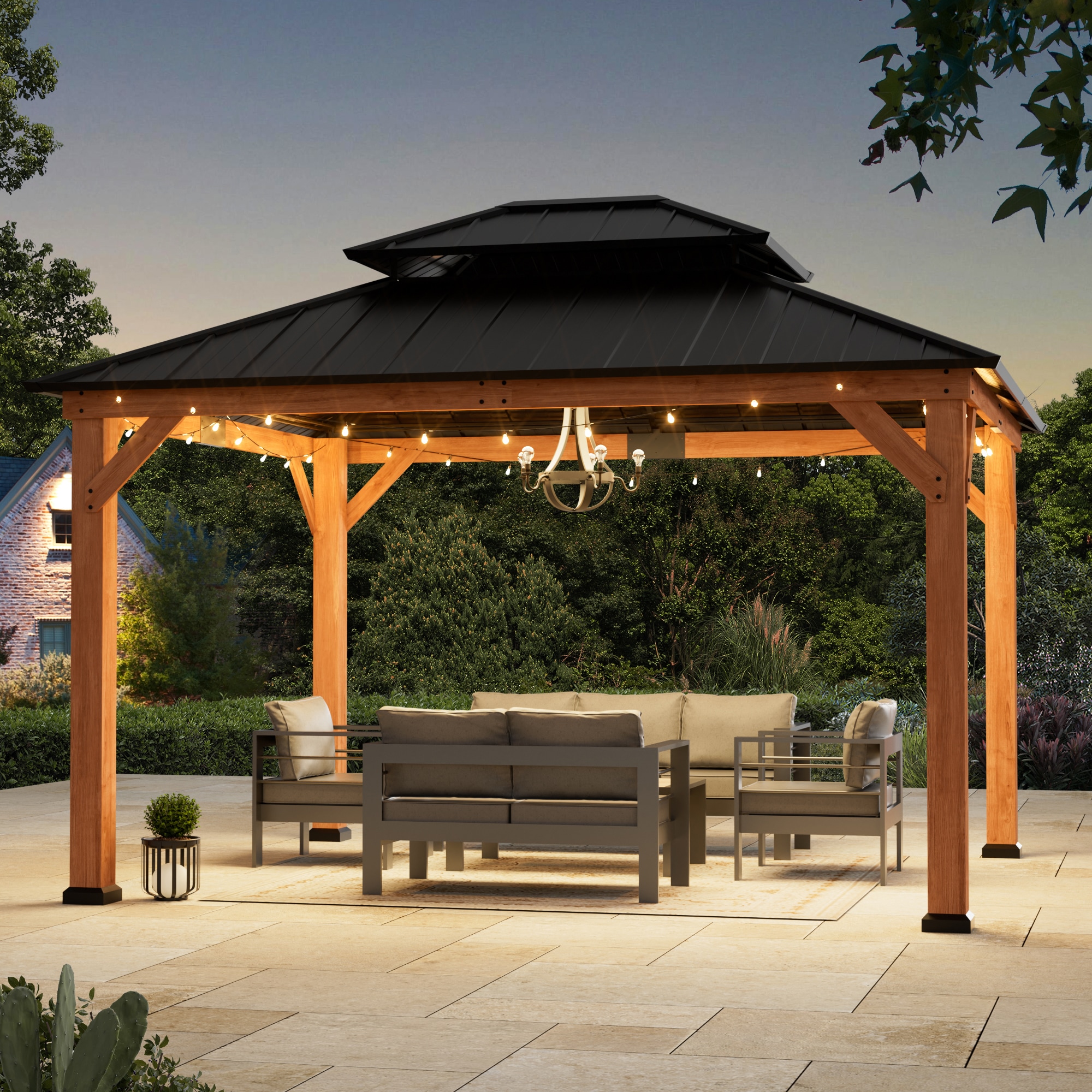 ELEVATE OUTDOORS GL013C1012 Wood-Resin-Gazebos - View #2