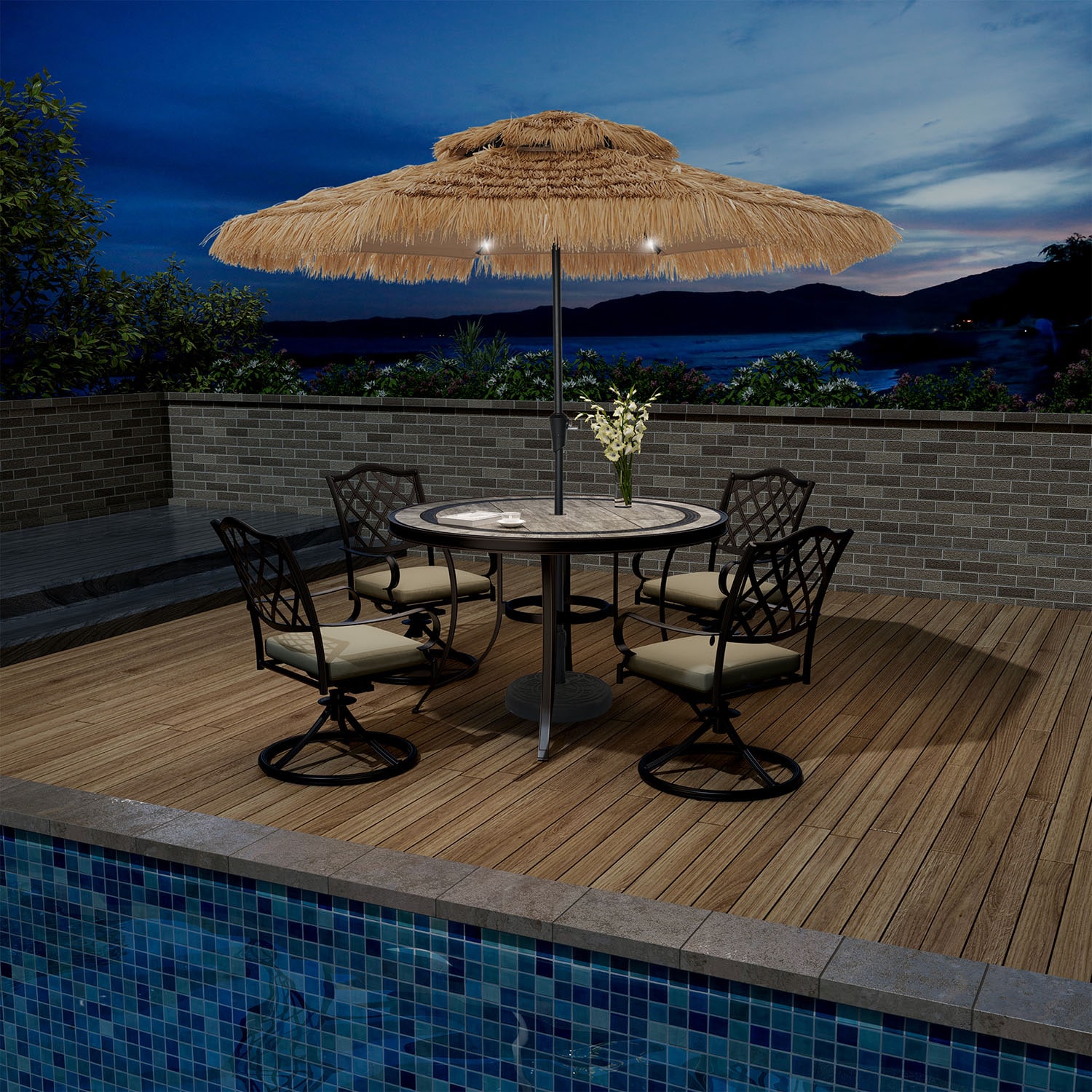 Clihome CL0102QDDC10LBR Umbrellas-2 - View #3