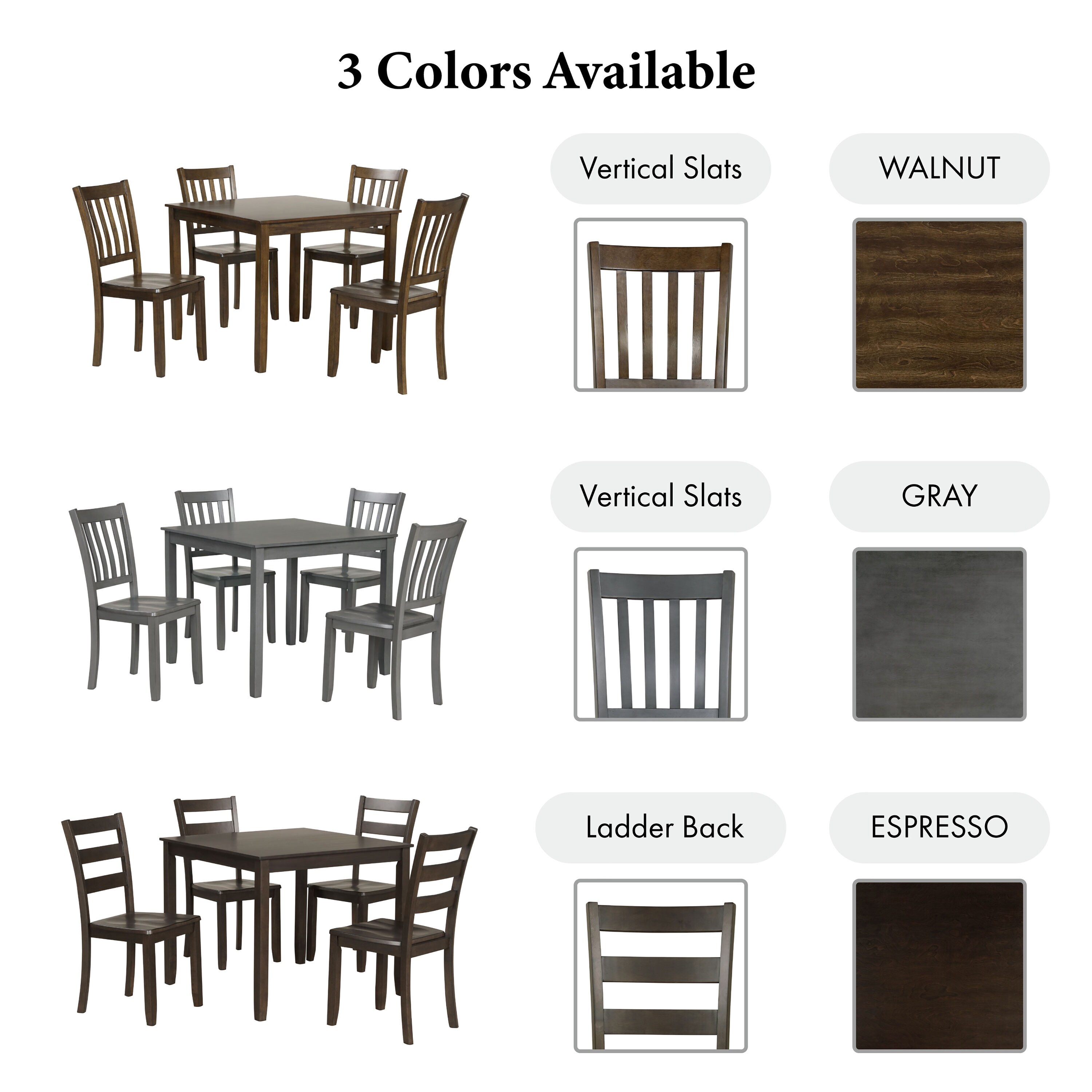 Furniture of America EC-3583WN-T-5PK Dining-Sets - View #18