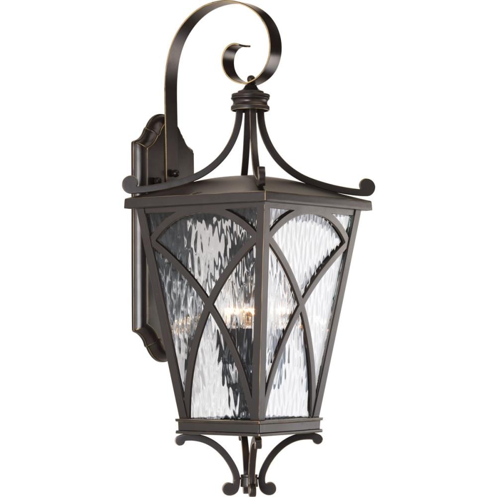 Progress Lighting P6639-108 Cadence 3 -Light 26.62-in H Oil-rubbed Bronze Hardwired Outdoor Wall Light