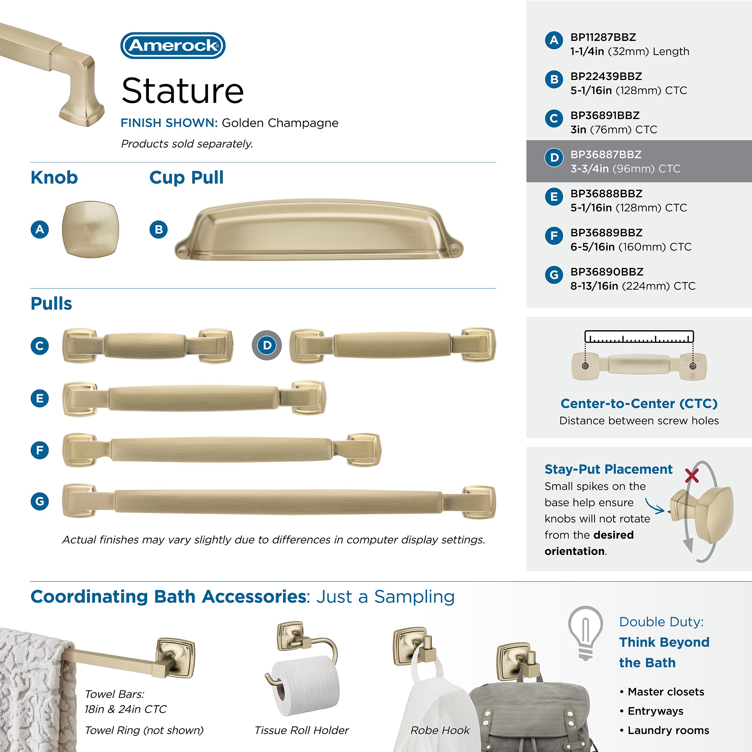 Amerock BP36887BBZ Cabinet-Pulls - View #6