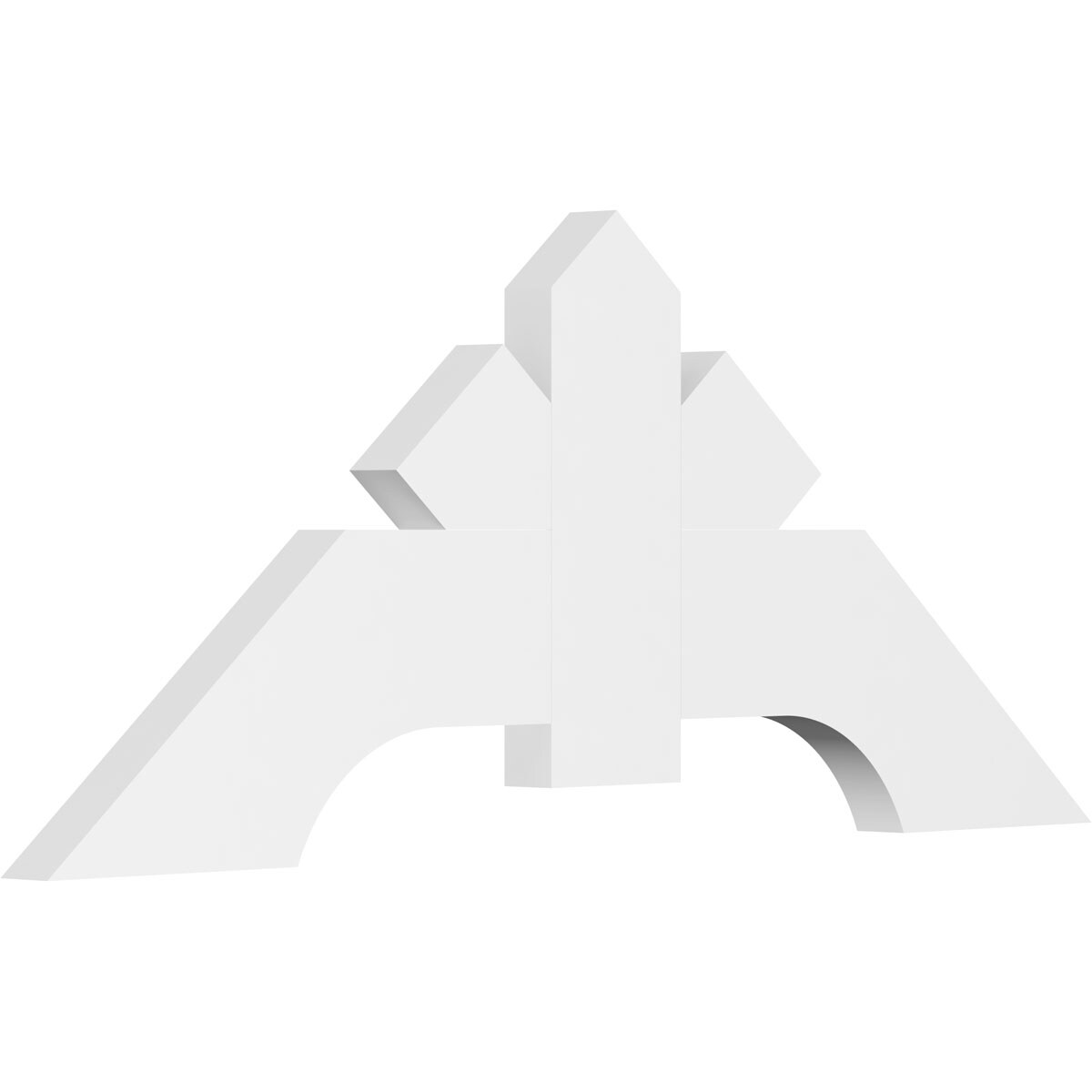 Ekena Millwork GBP048X20X0206VAN00 Vanguard White PVC Gable bracket