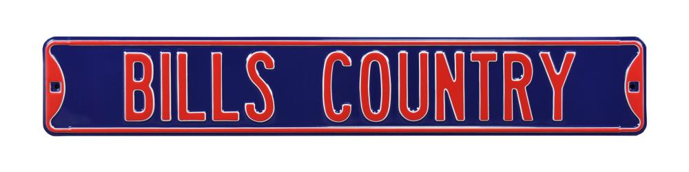 Authentic Street Signs Buffalo Bills 6-in x 36-in Metal Blank Sign