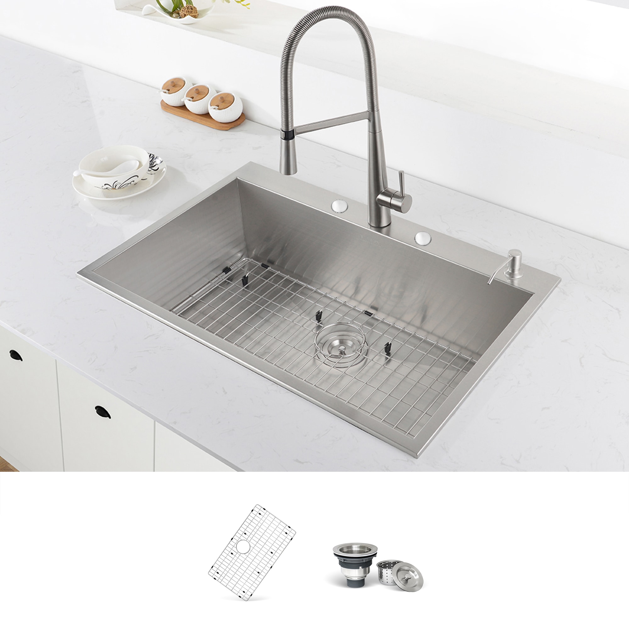 Ruvati 33 x 22 Inch Stainless Steel Drop-In Kitchen Sink