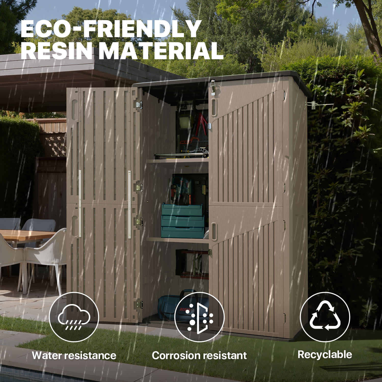 Sunmthink Z-MSD027-43BR Vinyl-Resin-Storage-Buildings - View #5