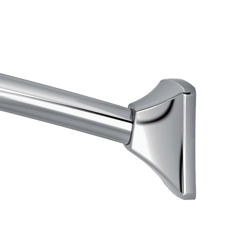 Moen 54in to 72in Chrome Tension Single Curve Shower Rod in the