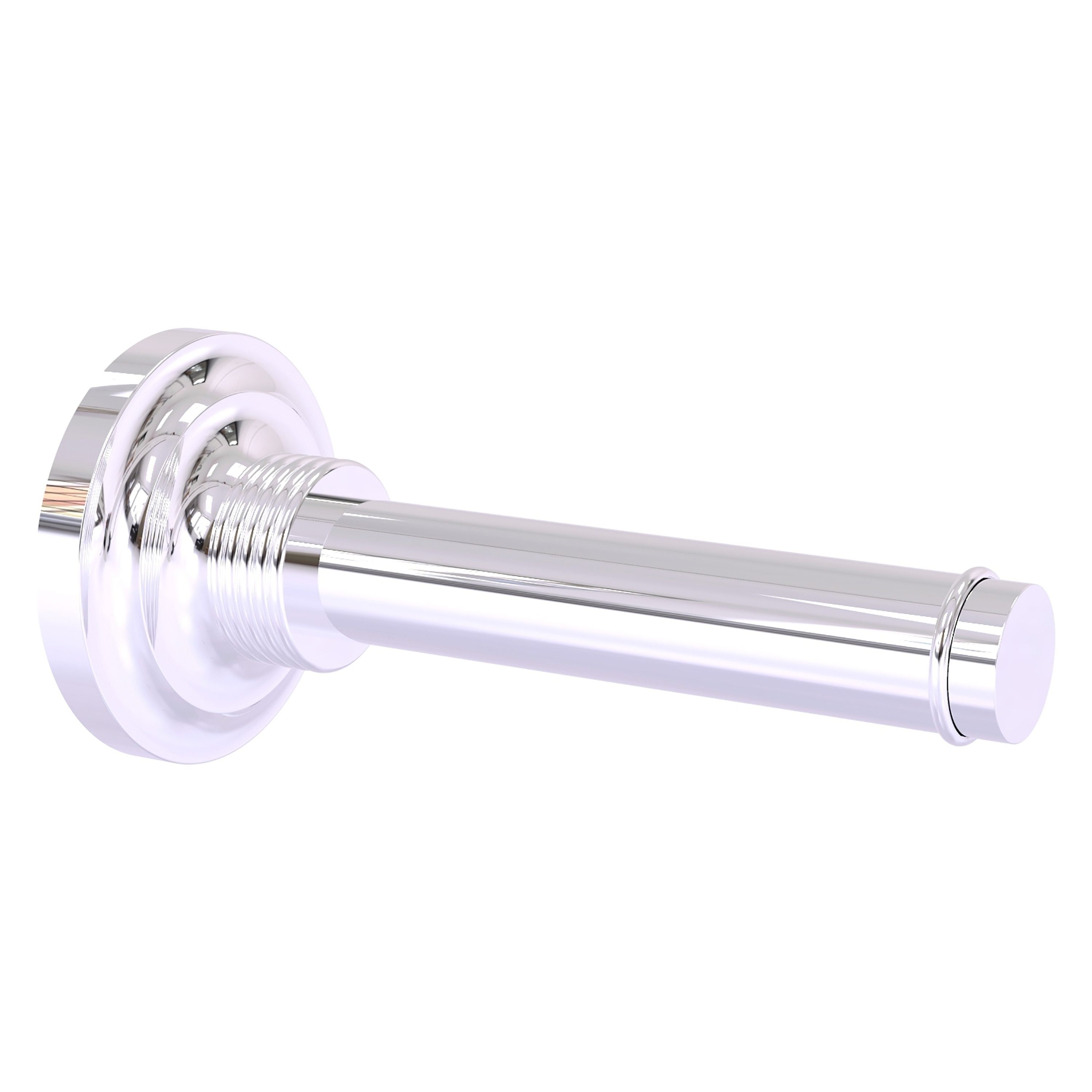 Allied Brass QN-24-1-PC Que New Polished Chrome Wall mount Single post Toilet Paper Holder 1 -Rolls with Storage