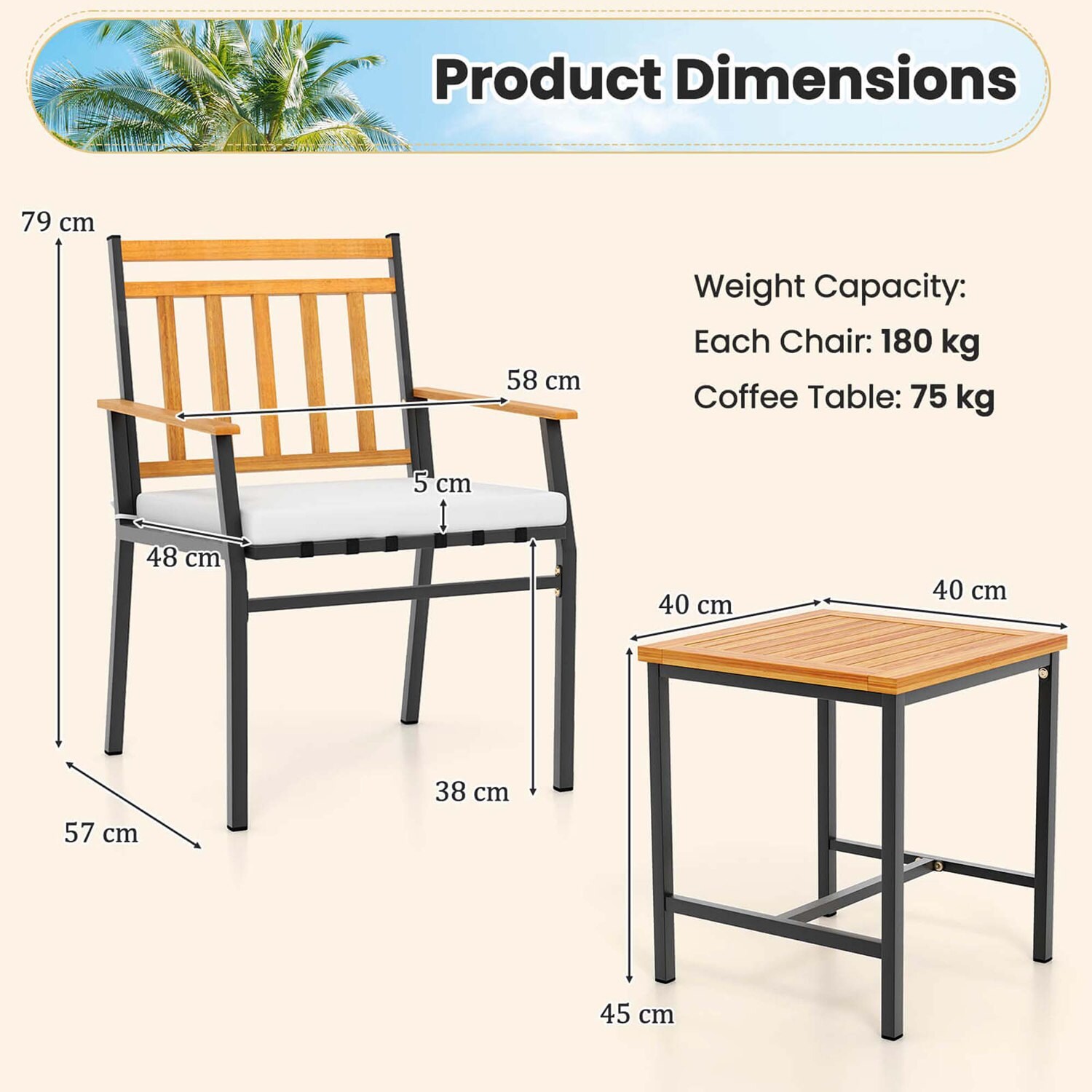 Costway HCST02599 Patio-Conversation-Sets - View #3