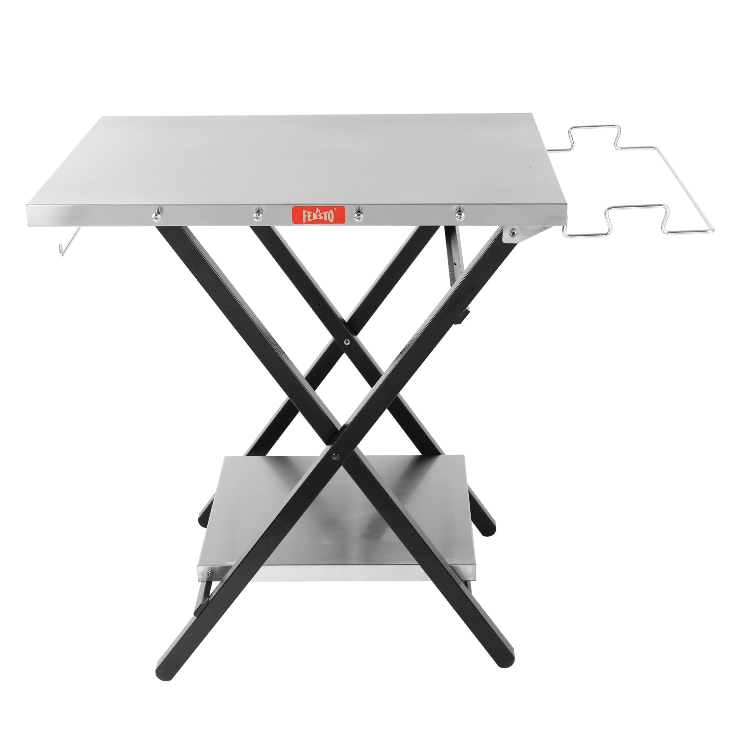 Feasto FD2430S FD2430S Silver Steel Folding Pizza oven table