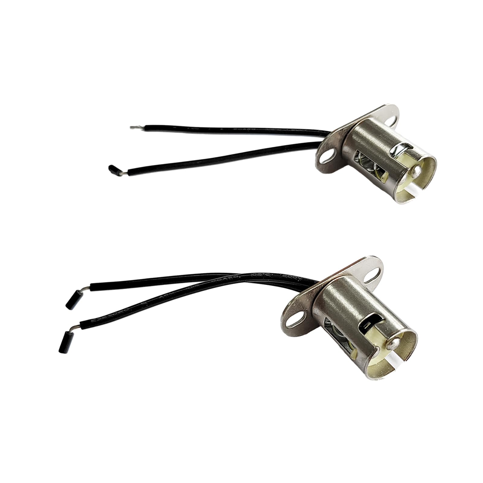 Misopily 2PCS Car Light Bulb Socket BA15D LED Lamp Socket Adapter with Wire Connector for Auto Car Truck Short Bracket Replacement Holder #LMS0823MA0536