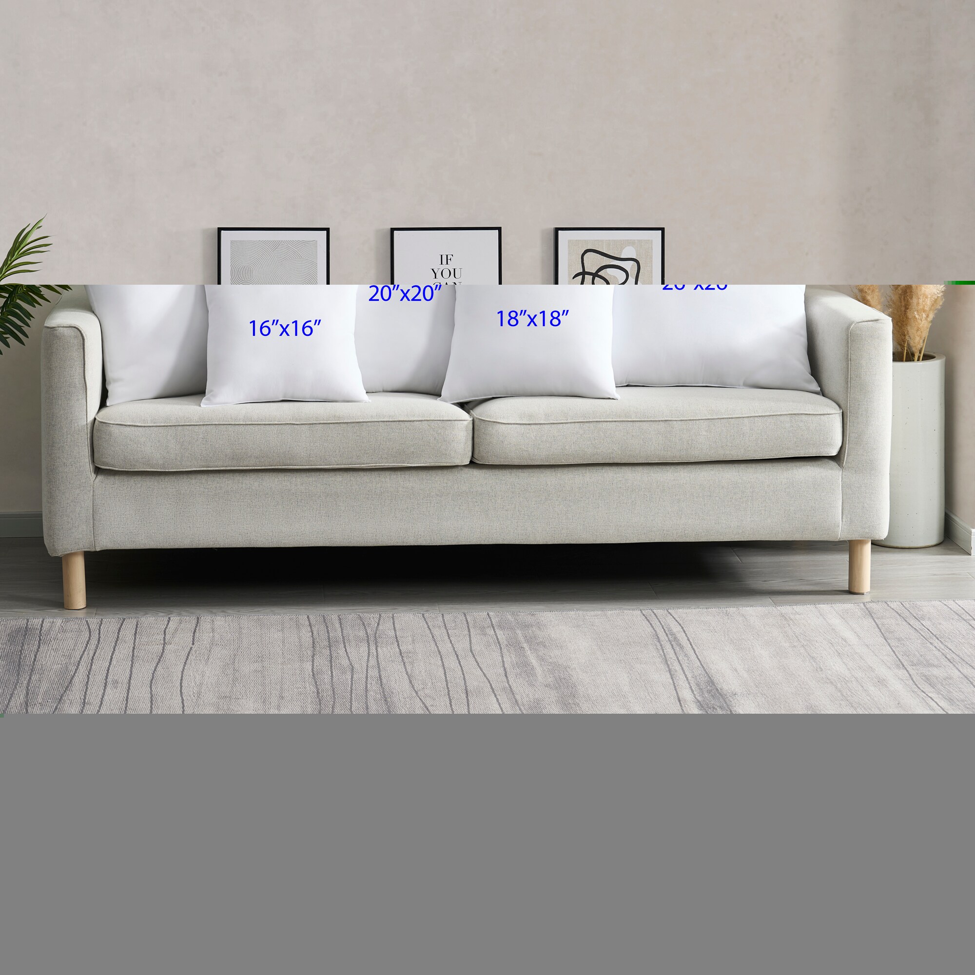 Sweet Home Collection LOW-INSERT-22-4PK Accent-Pillows - View #4