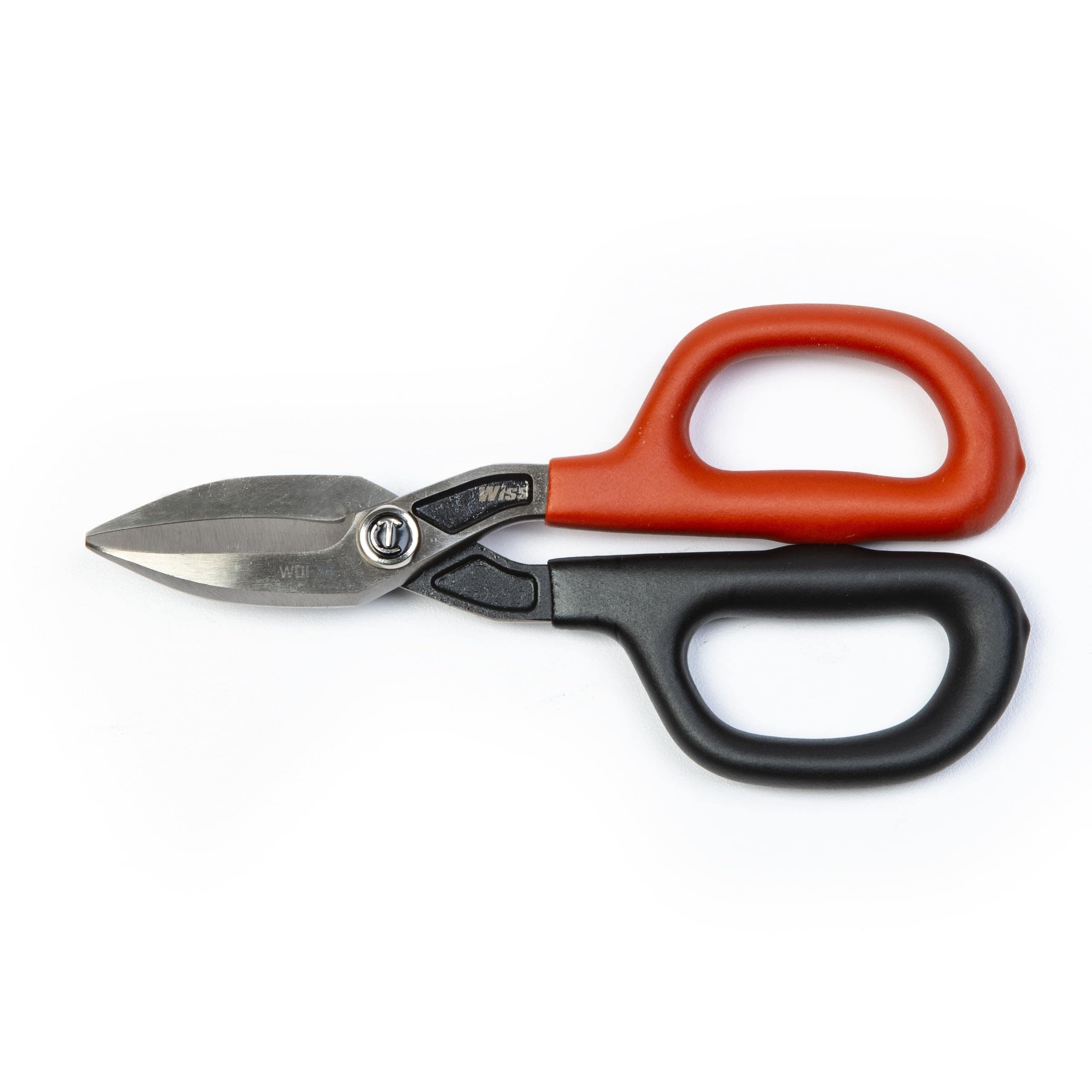 Wiss Crescent  7 Straight Pattern Tinner Snips - Tin Snips for HVAC Sheet Metal Cutting - With Drop-Forged Steel Blades Adjustable Pivot Bolt Durometer Grips - Metal Snips - WDF7S