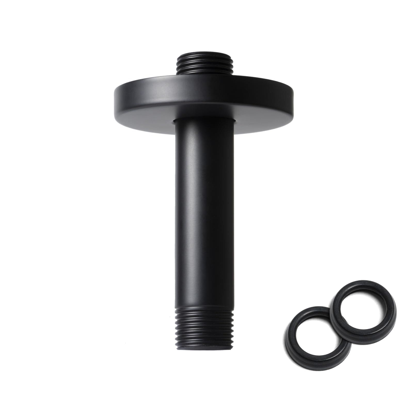 KIWDZFU  4 Inch Shower Arm with Flange Ceiling Mounted Shower Head Extension Arm 1 2 NPT Straight Arm for Rain Shower Head Stainless Steel Shower