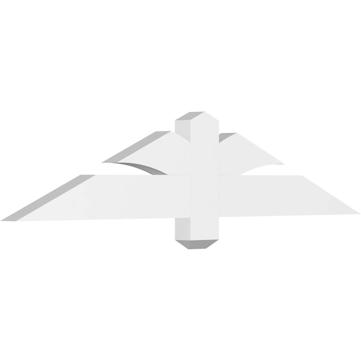 Ekena Millwork GBP048X10X0204RED00 Redmond White PVC Gable bracket