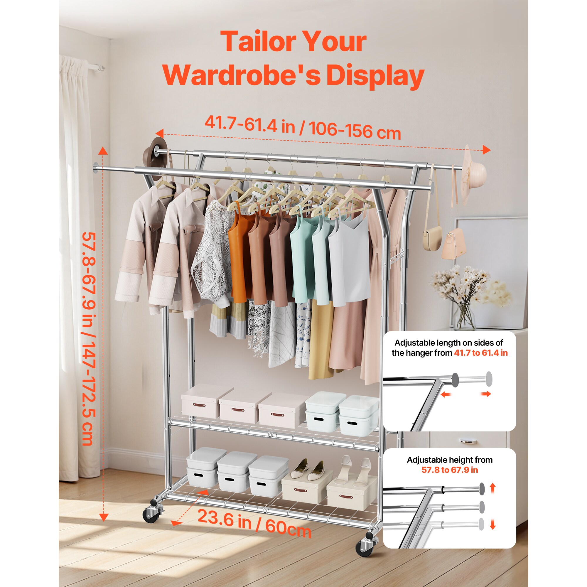 VEVOR SCJYCYJDEDDL16159V0 Garment-Racks - View #3