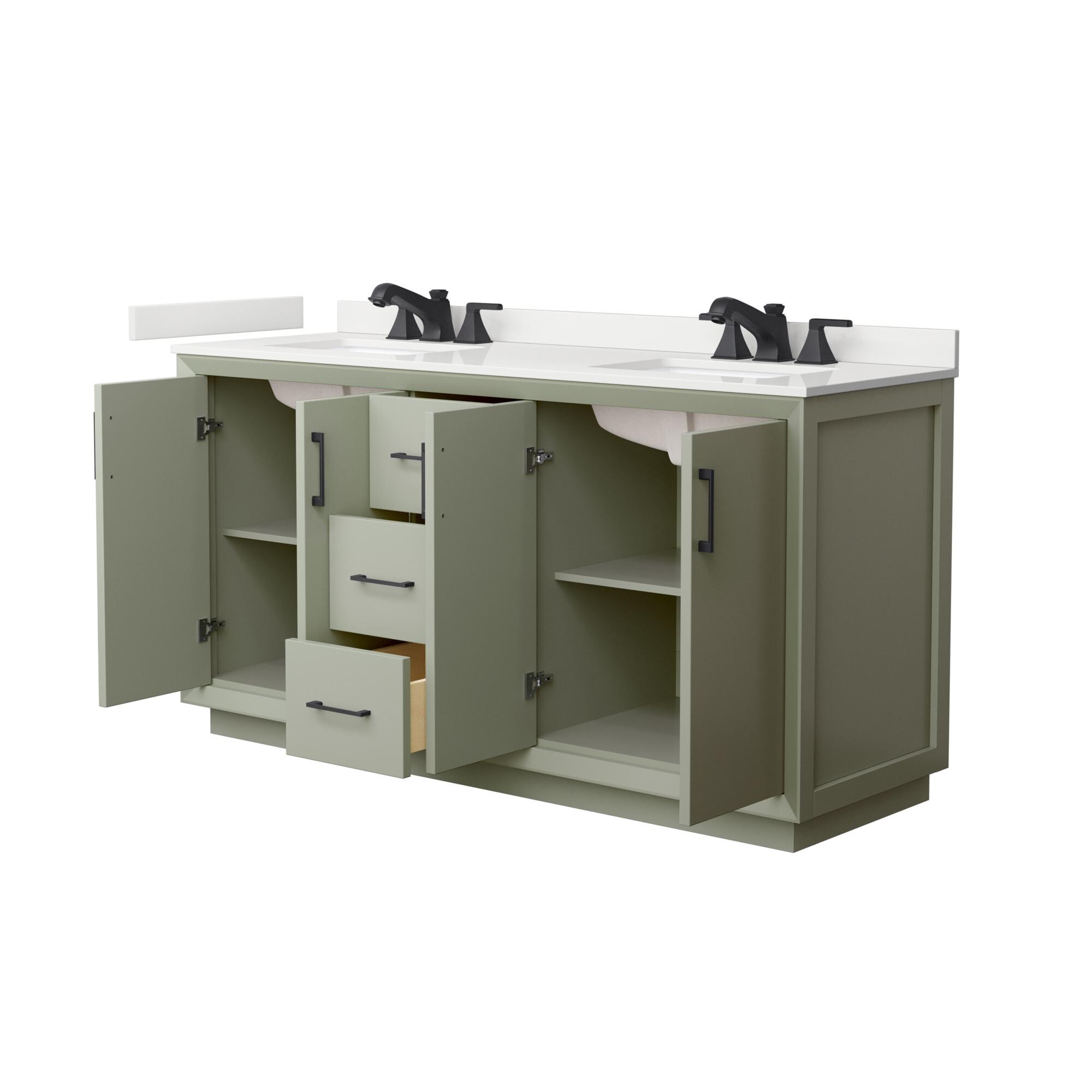Wyndham Collection WCF414166DLBWQUS3MXX Bath-Vanity-Combo - View #2