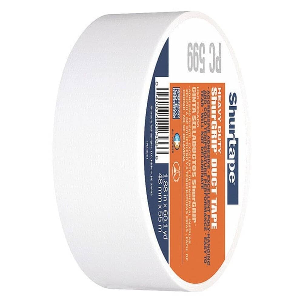 Shurtape  Duct Tape White 60-1/8 yd L 1-7/8 in W 105470