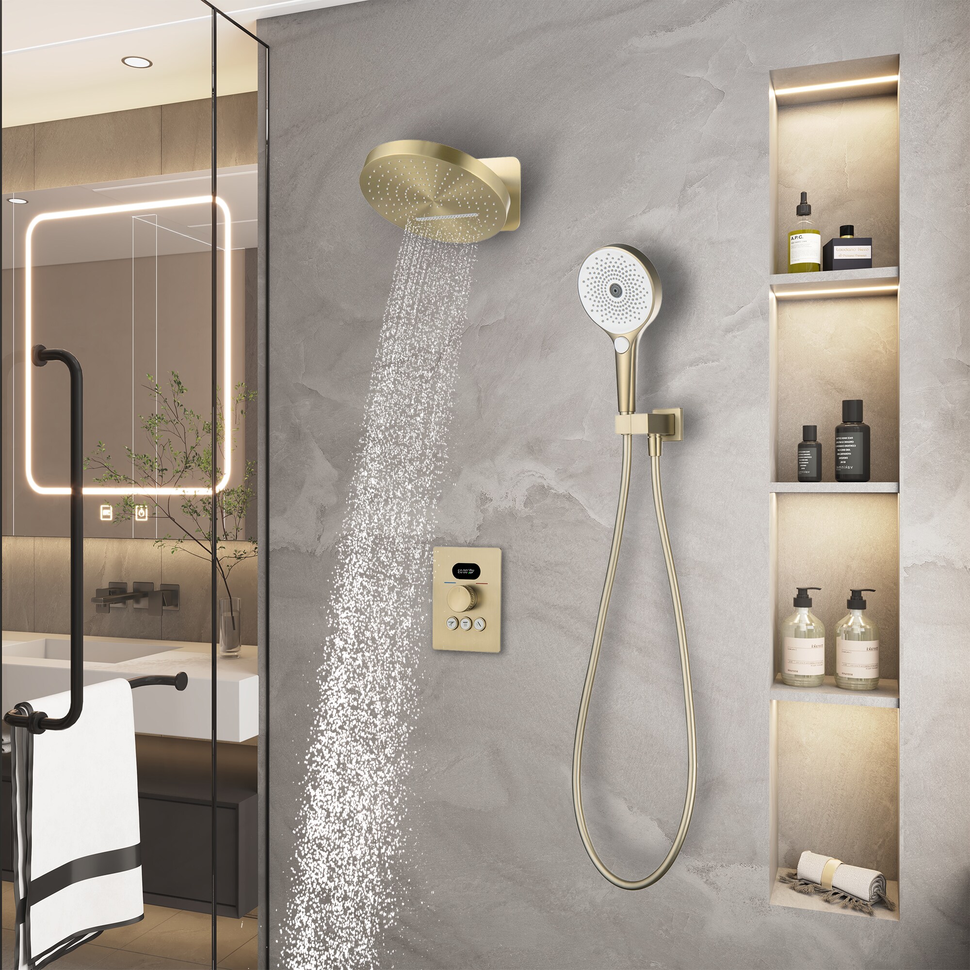 LUCKY ONE MD-BG-6069 Showerhead-Bar-Panels - View #9