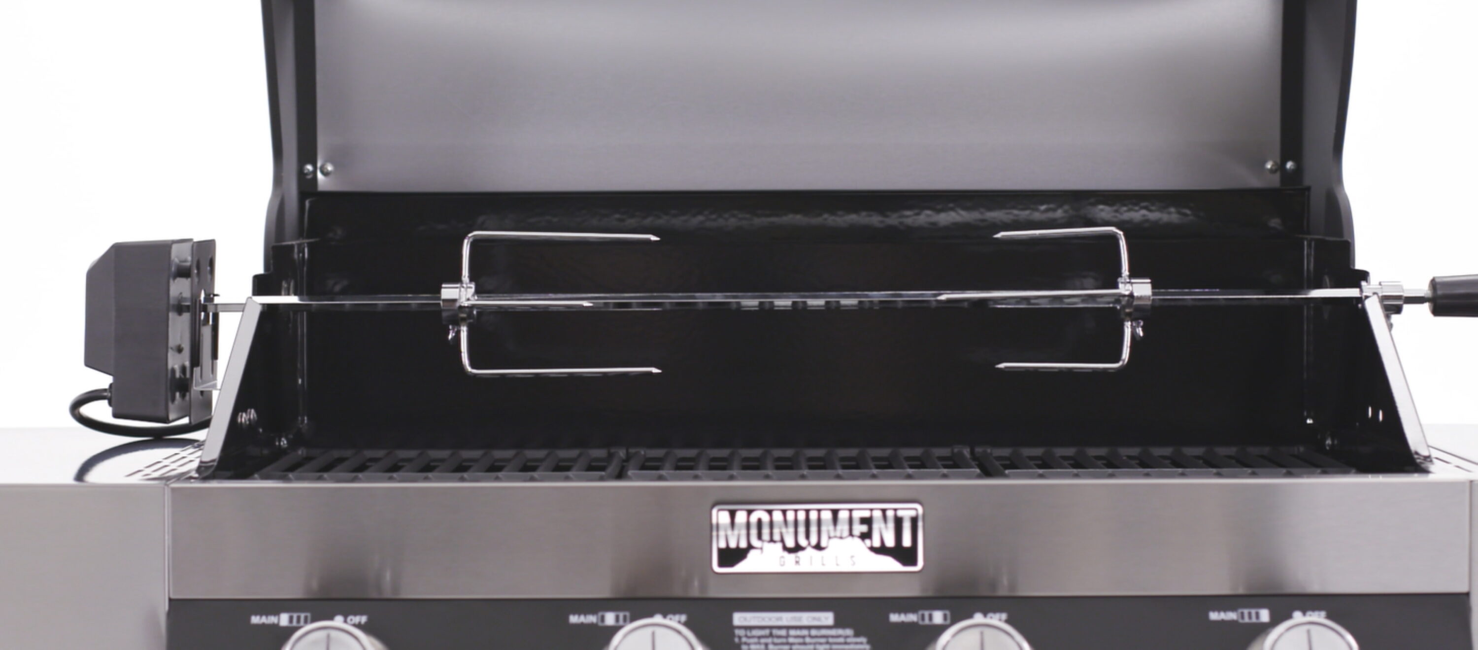 Monument Stainless Steel 35" Rotisserie Kit with Electric Motor