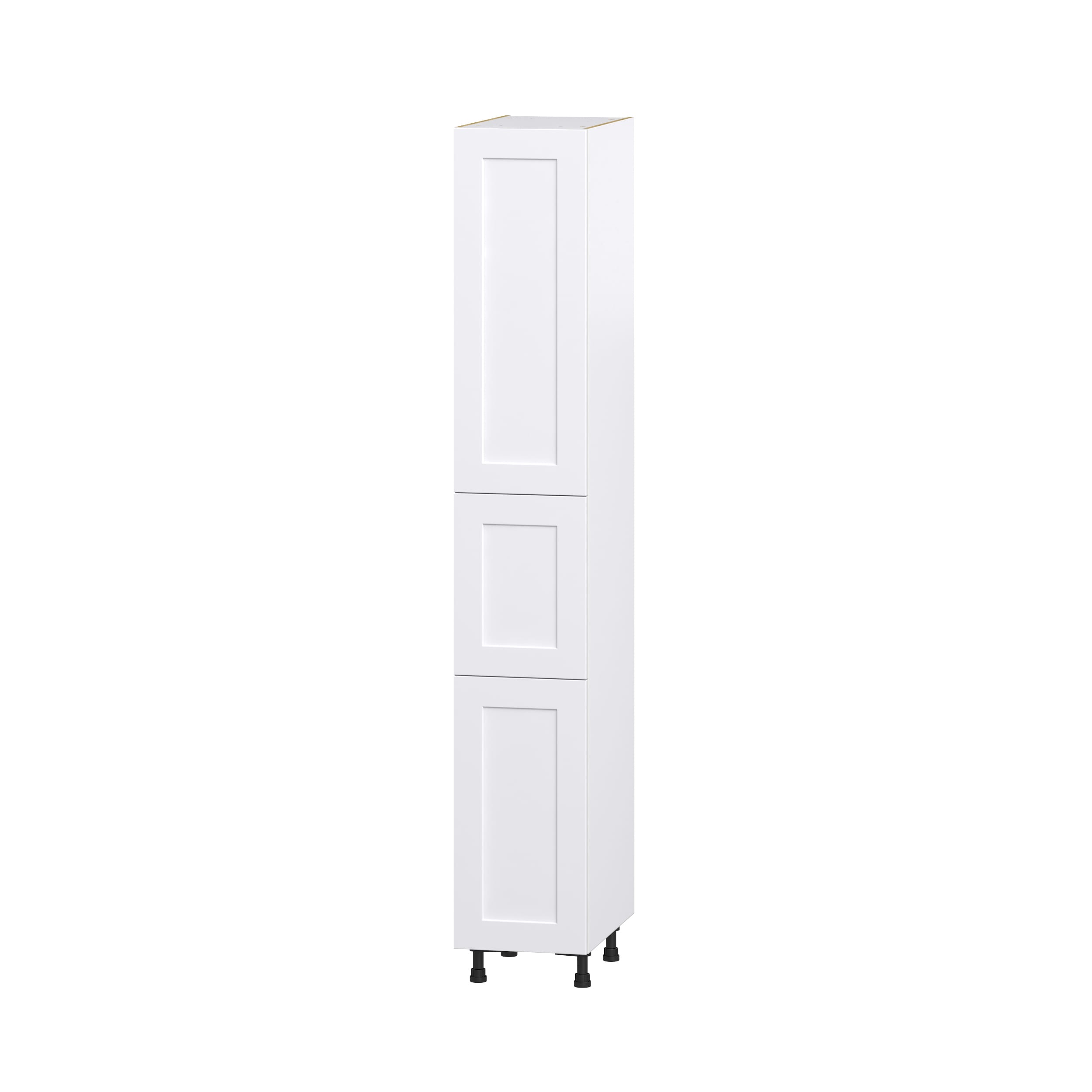 Hugo&Borg DST152494.5(L/R)-JO Jolie 15-in W x 94.5-in H x 24-in D Warm White Pantry Fully assembled Cabinet (Recessed Panel Shaker)