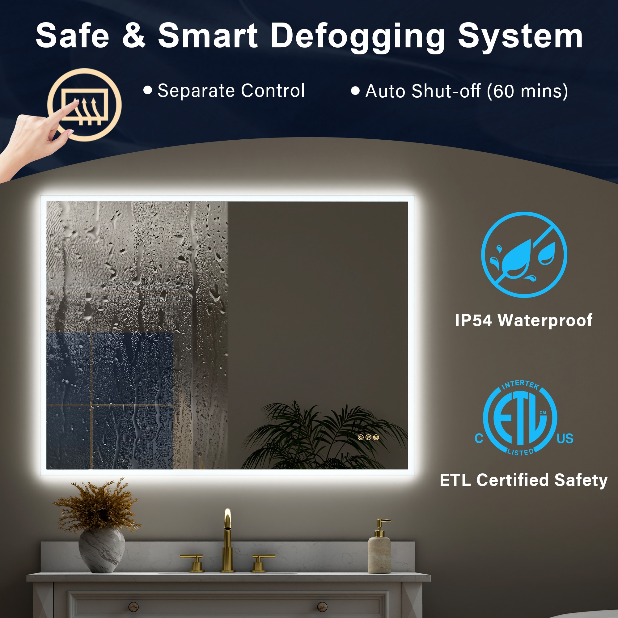 CALVON WMR10W48 Framed-Bath-Mirrors - View #4