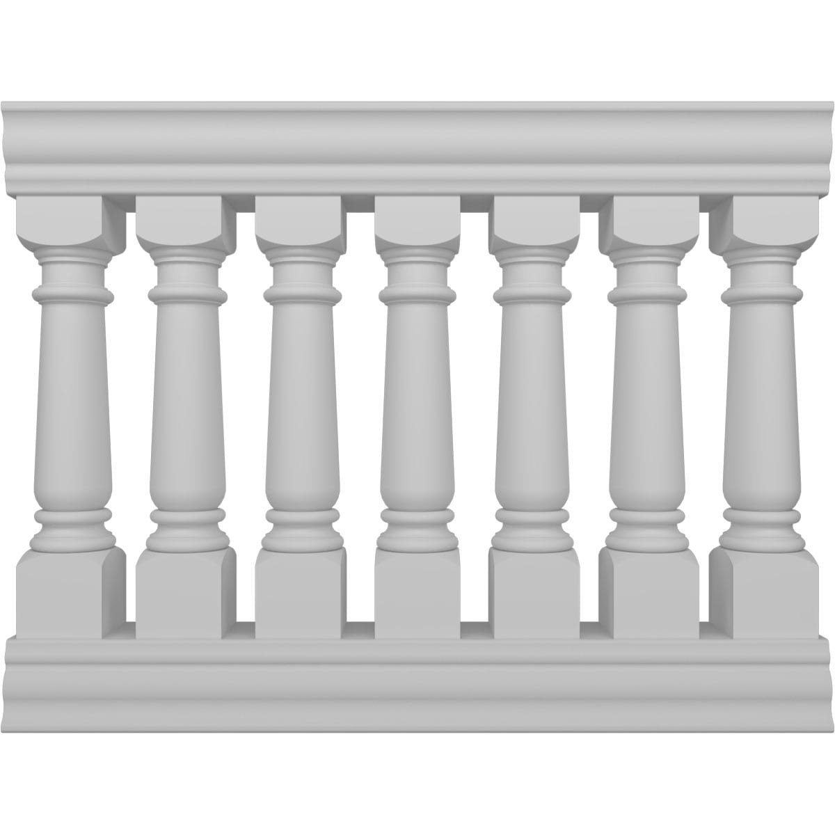 Ekena Millwork BALK40X048WED FiberThane 4-Feet x 40-Inches Wellington Fiberglass Deck Rail Kit
