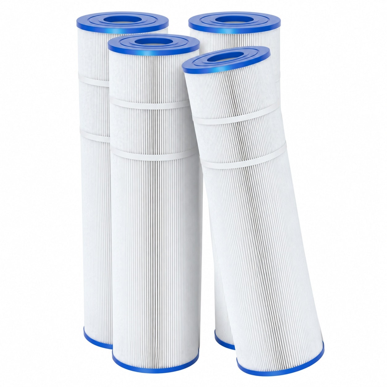 Vrbgify  5 oz+ Trilobal Fabric Pool Filter Cartridges 4-Pack for Pentair Clean and Clear Plus 420 CCP420 and Waterway 425 Ultra Series