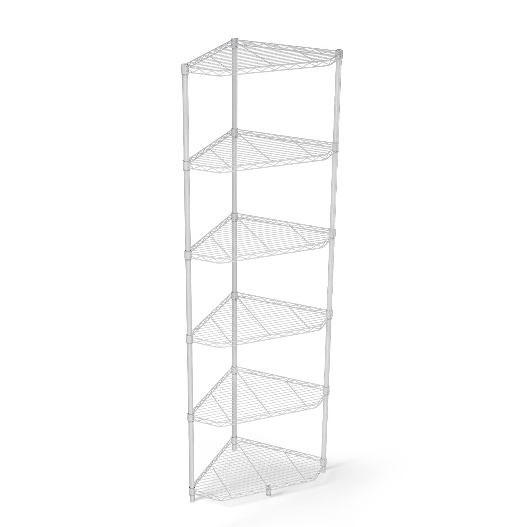 Kahomvis LIKE-QPS4-052 6 -Tier Heavy Duty White Steel Utility shelving unit ( 20-in W x 20-in D x 71.8-in H )