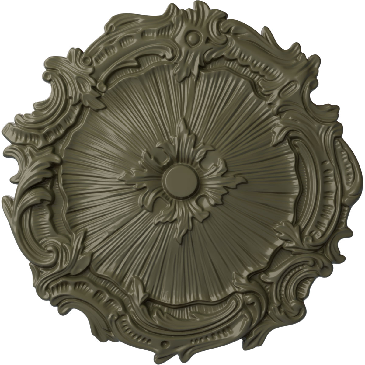 Ekena Millwork CM16PLPTF Plymouth 16.75-in W x 16.75-in L Painted Turtle Polyurethane Whole Ceiling Medallion