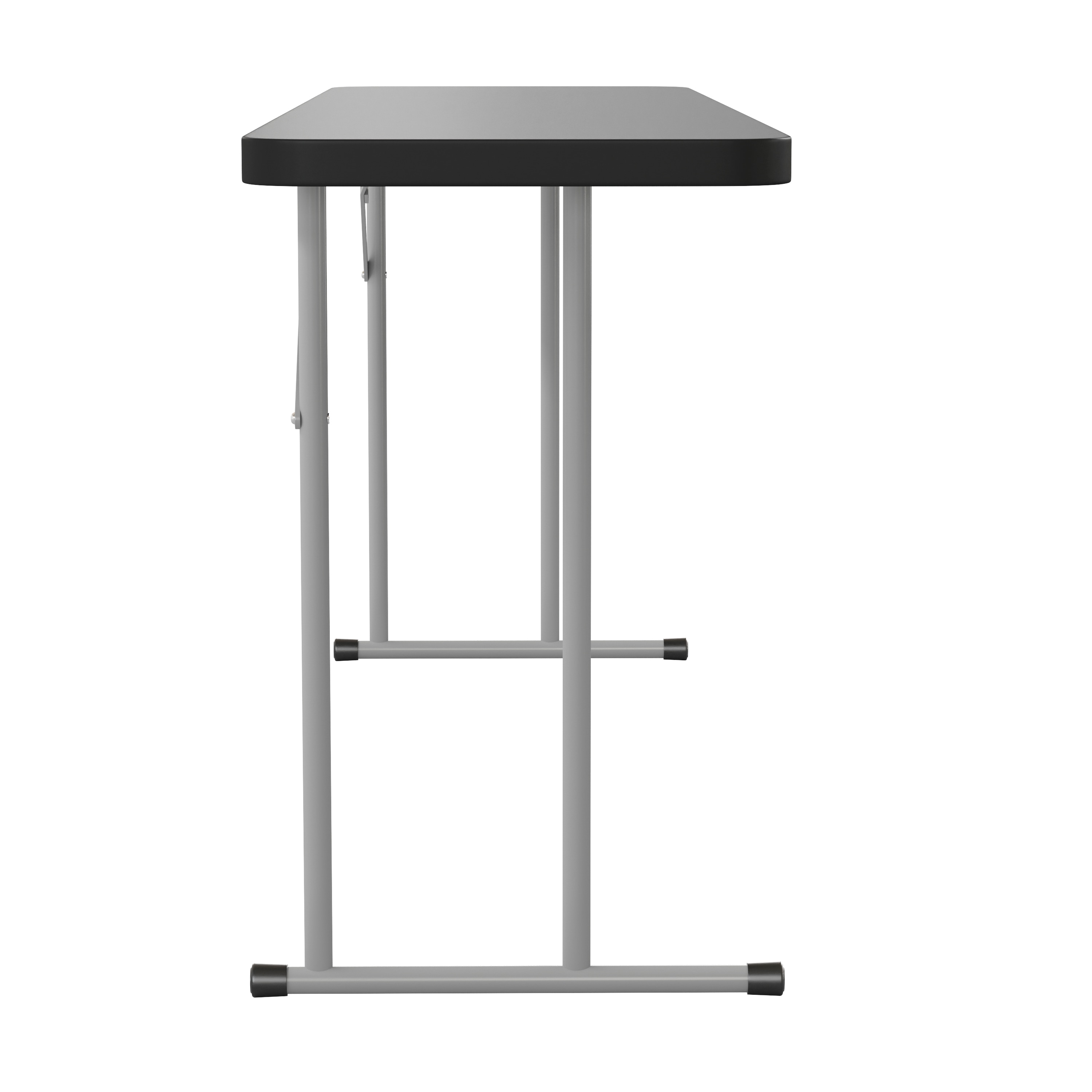 Black Rectangular Plastic Folding Training and Event Table