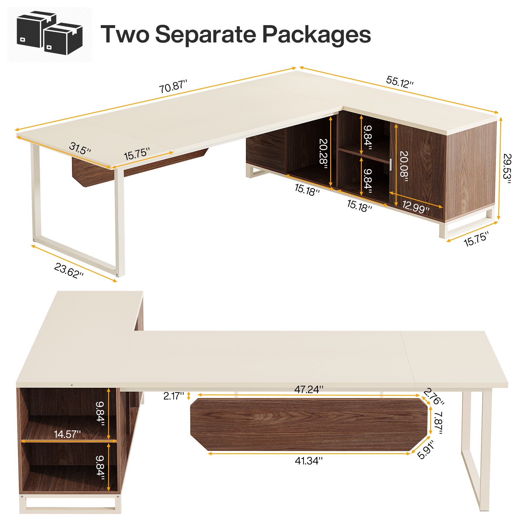 Tribesigns LWFD-XK00670 Office-Tables - View #5