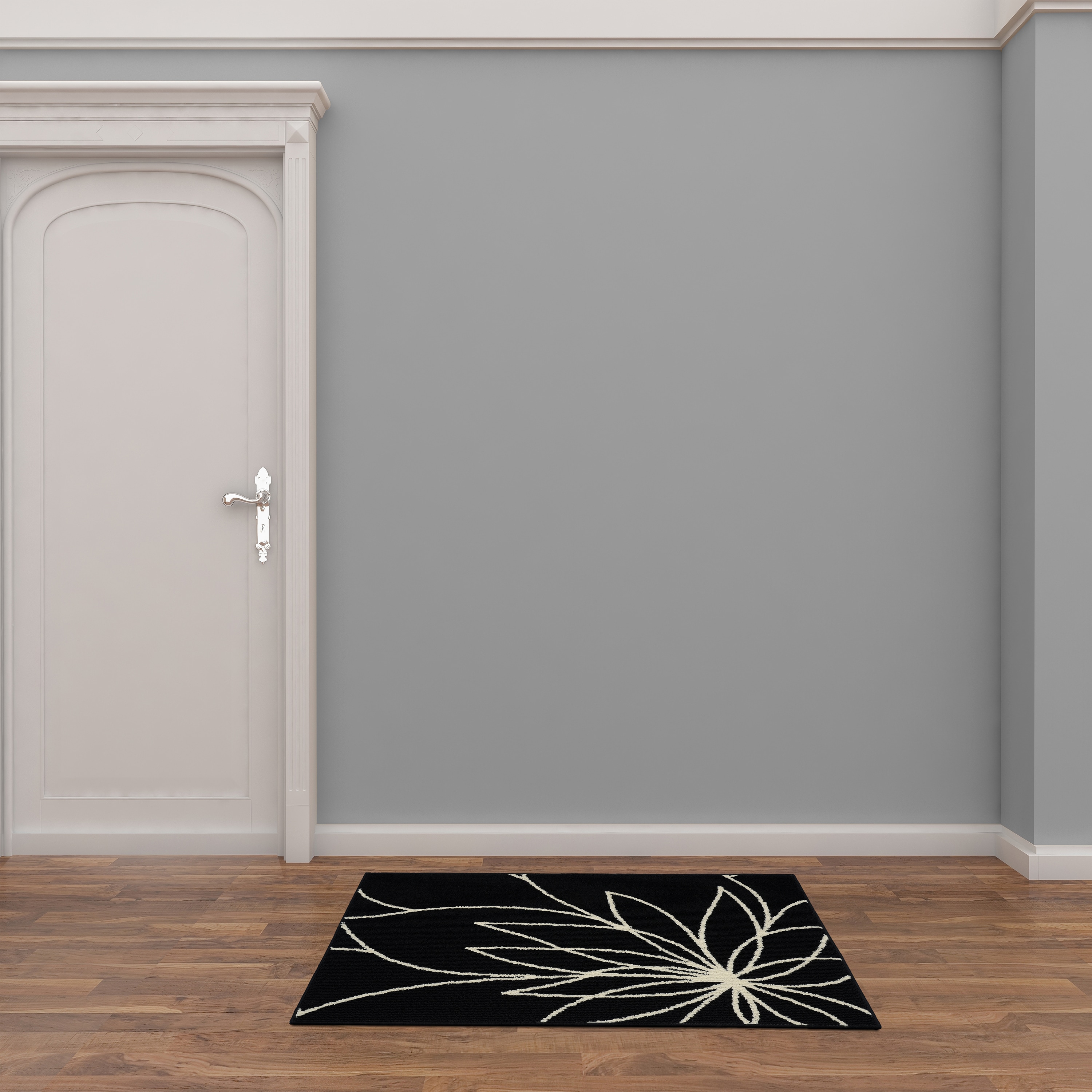 Garland Rug LL460W030046E1 Country Living 2 x 3 (ft) Tufted Polypropylene Black/Ivory Rectangular Indoor Geometric Farmhouse/Cottage Area rug
