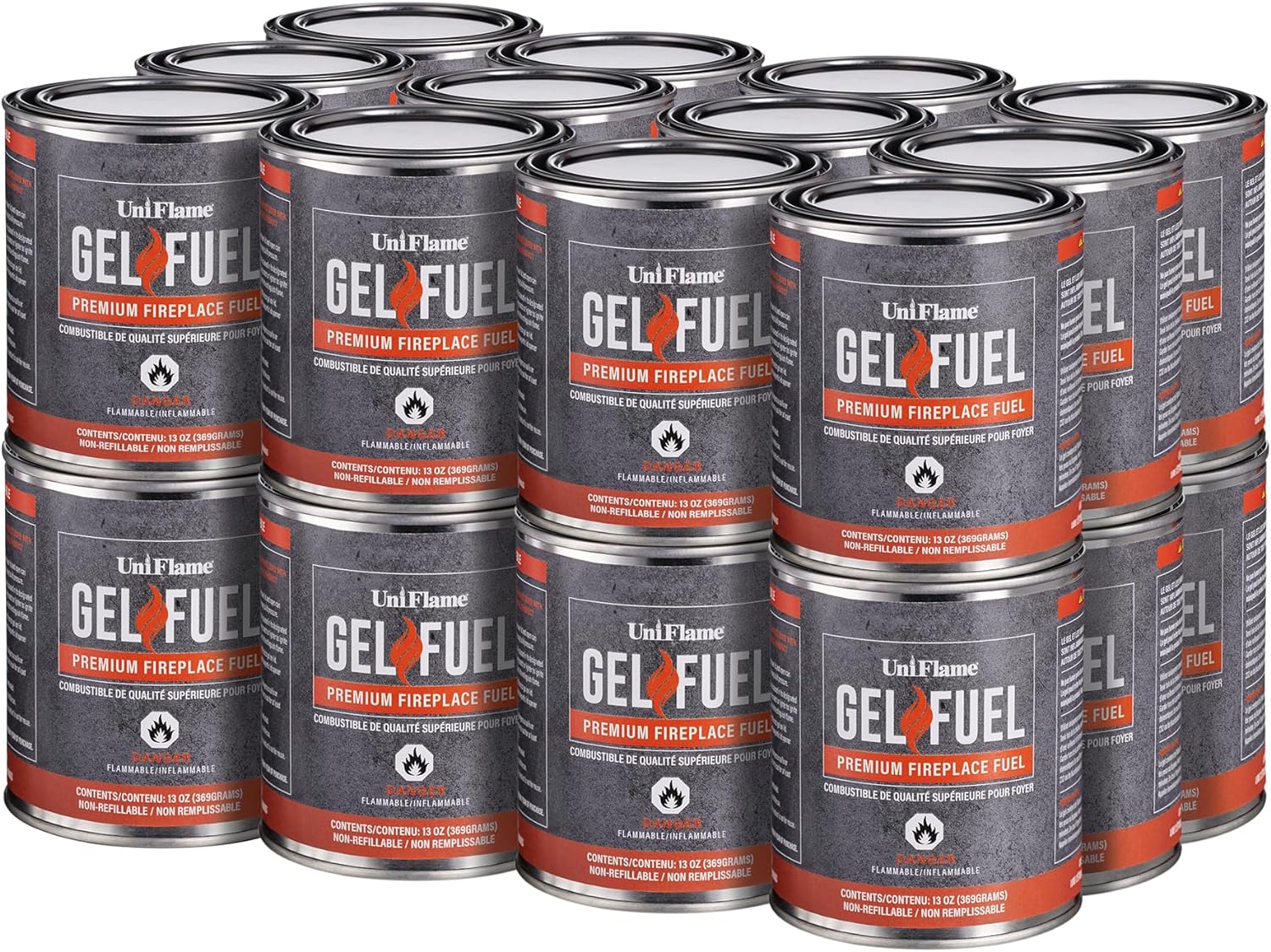 UniFlame C-50002CS 24 -Pack 13-oz. Solid gel fuel