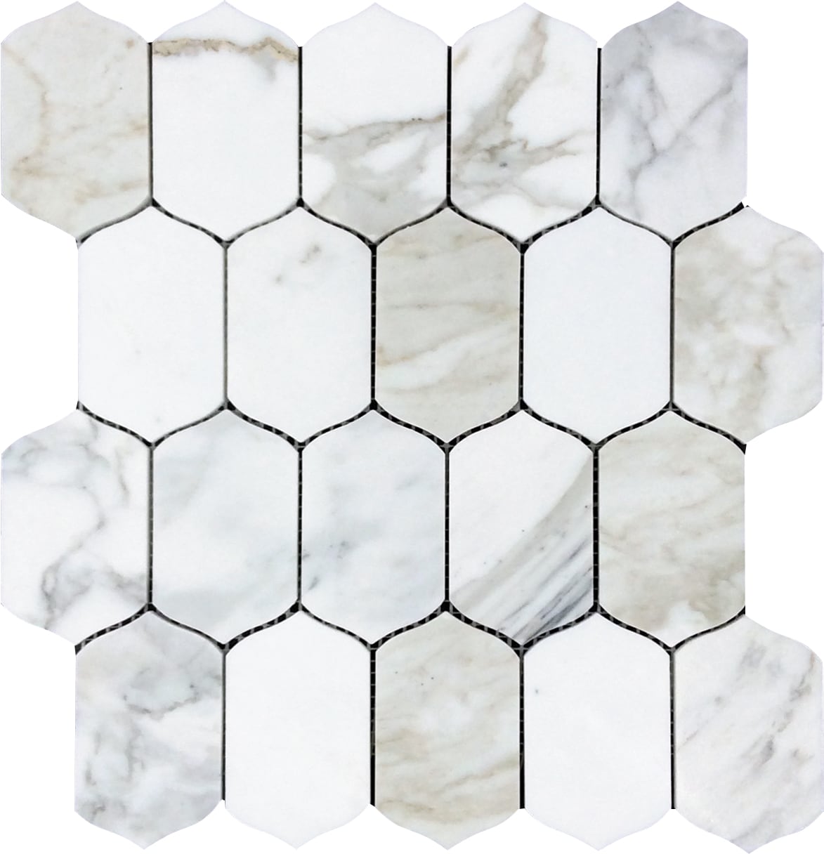 Apollo Tile Sample - Serena Misty White Gray 4-in x 5-in Polished Floor and Wall Tile
