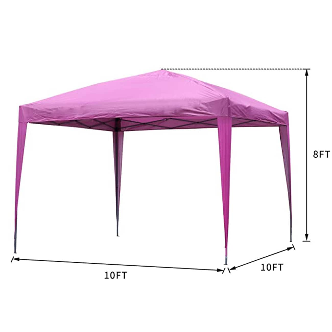 GDY 10-ft x 10-ft Square Pink Pop-up Canopy in the Canopies department ...