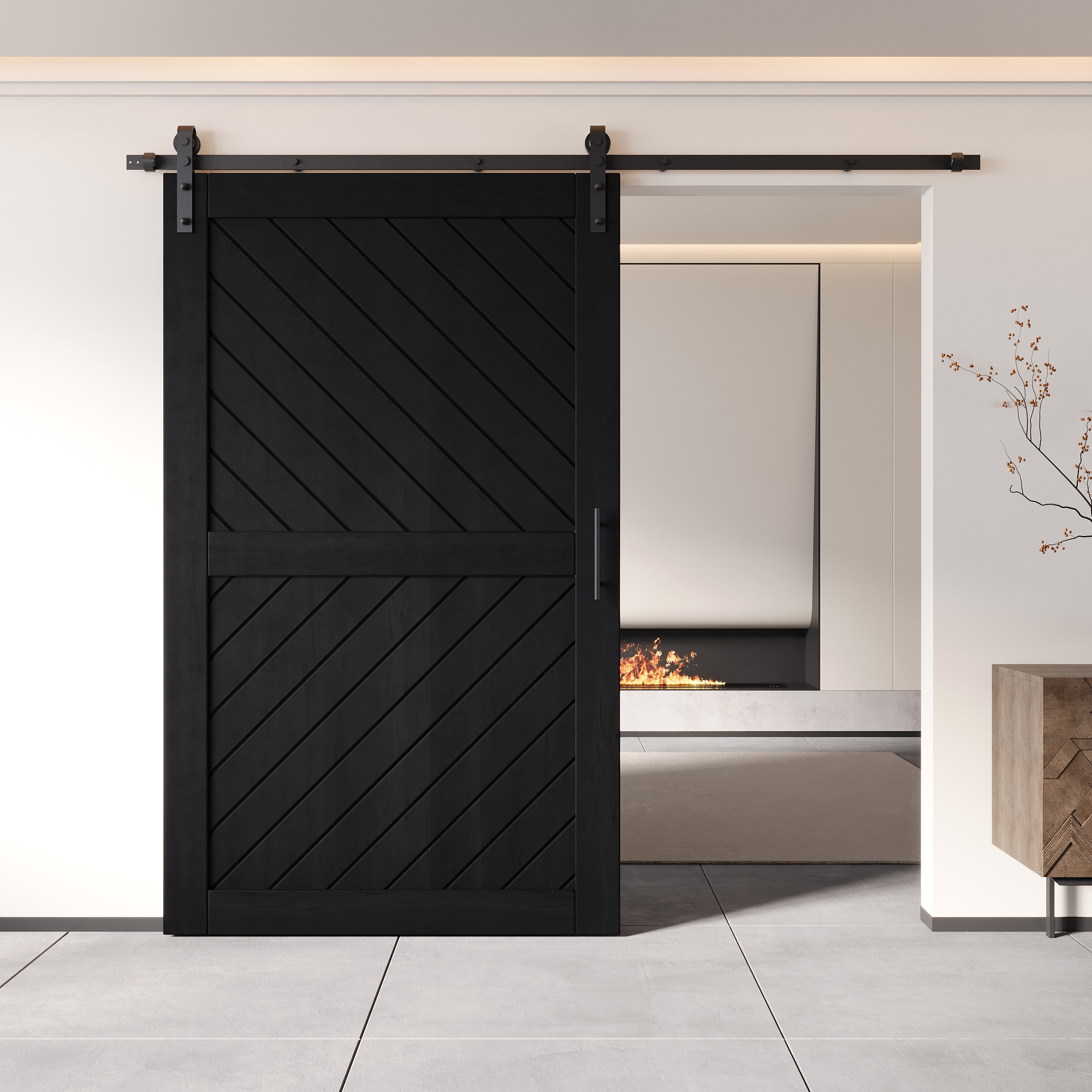 HOMACER YT1H108C-XT4-4880-BK Barn-Doors - View #8
