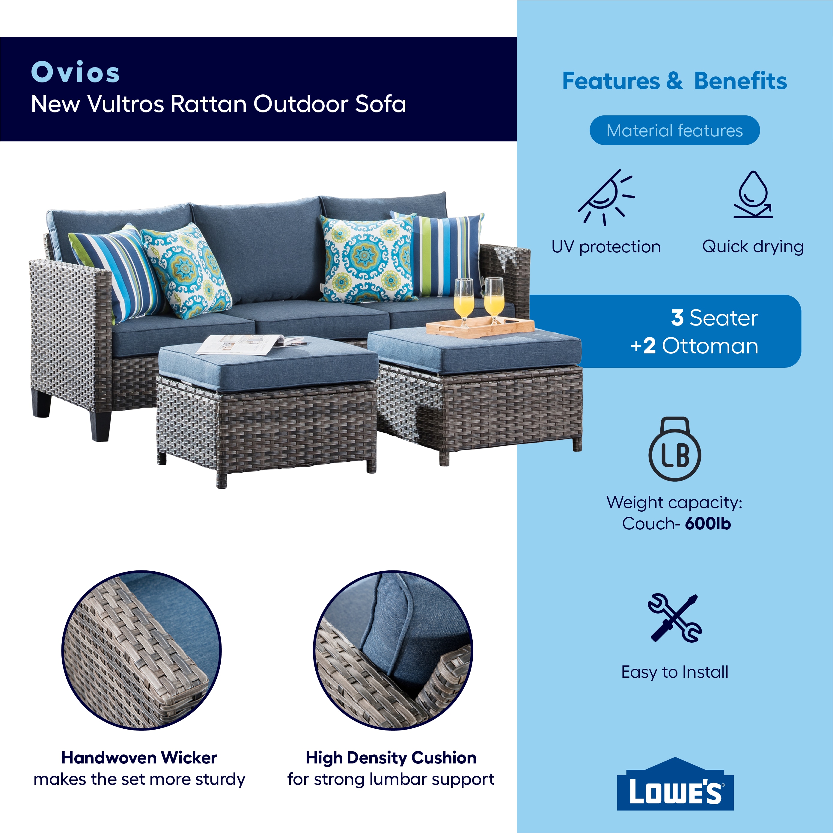Ovios GS3021 Patio-Sofas-Daybeds - View #2