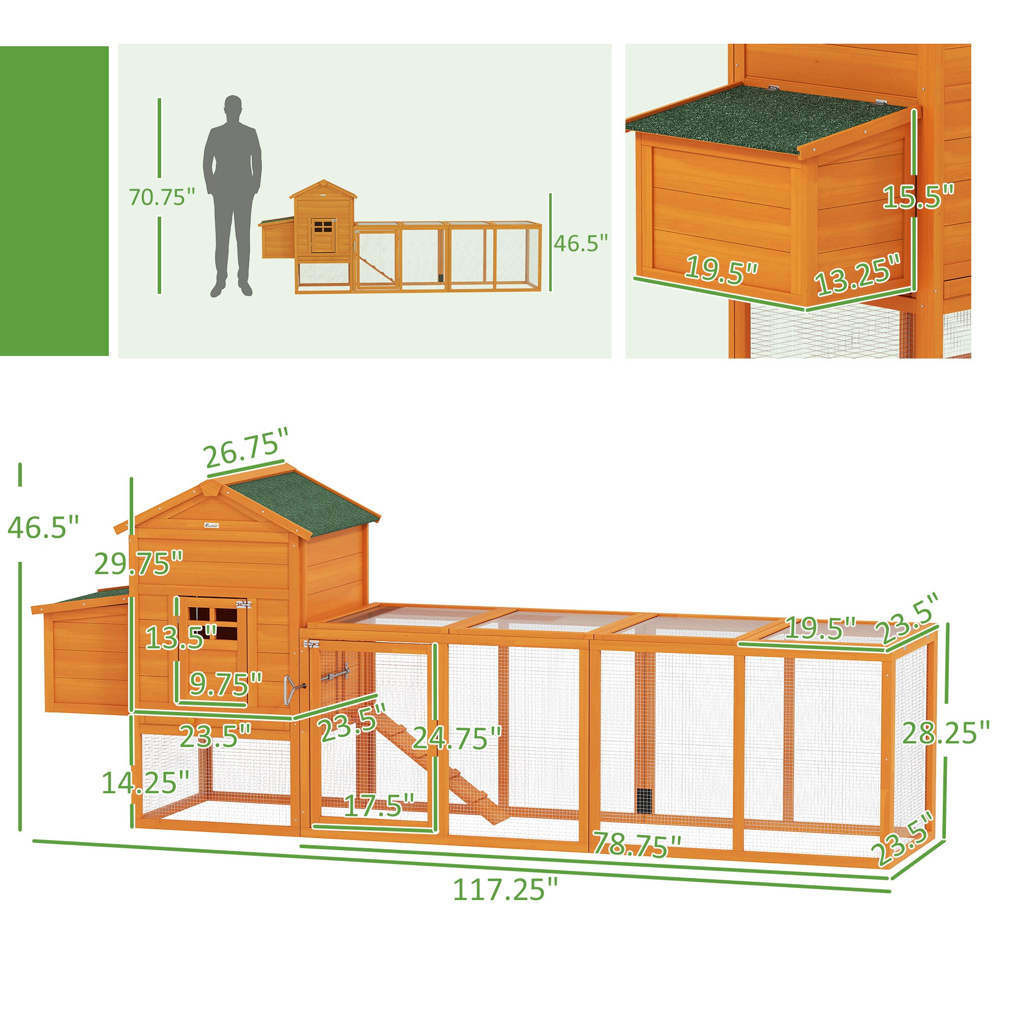 Tinyhomie LW-X-ASKARL395 Chicken-Coops-Rabbit-Hutches - View #2