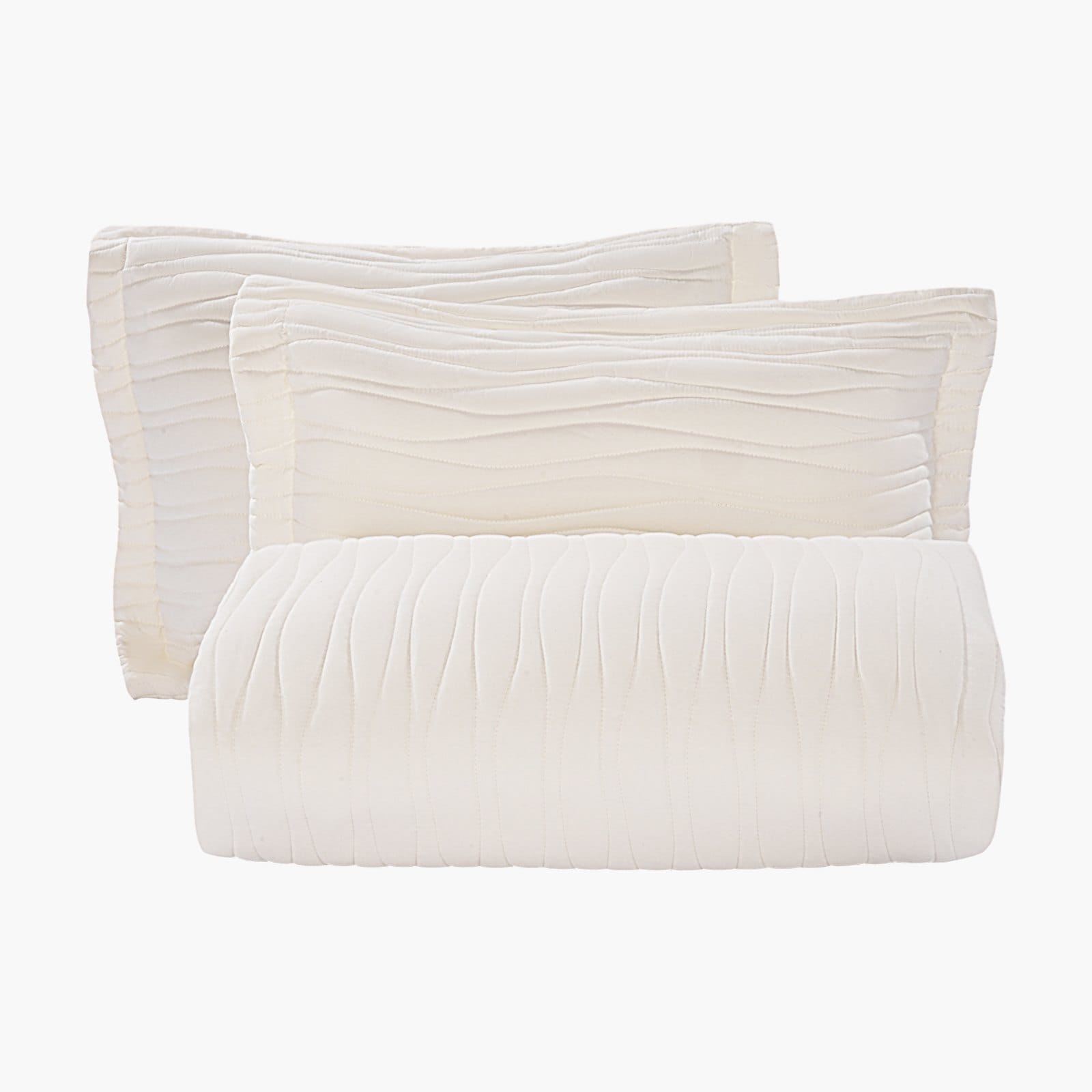 Mecale 3-Piece King Quilt Set 106 x 96-in Microfiber Bedspread OEKO-TEX Certified with 2 Pillow Shams Beige