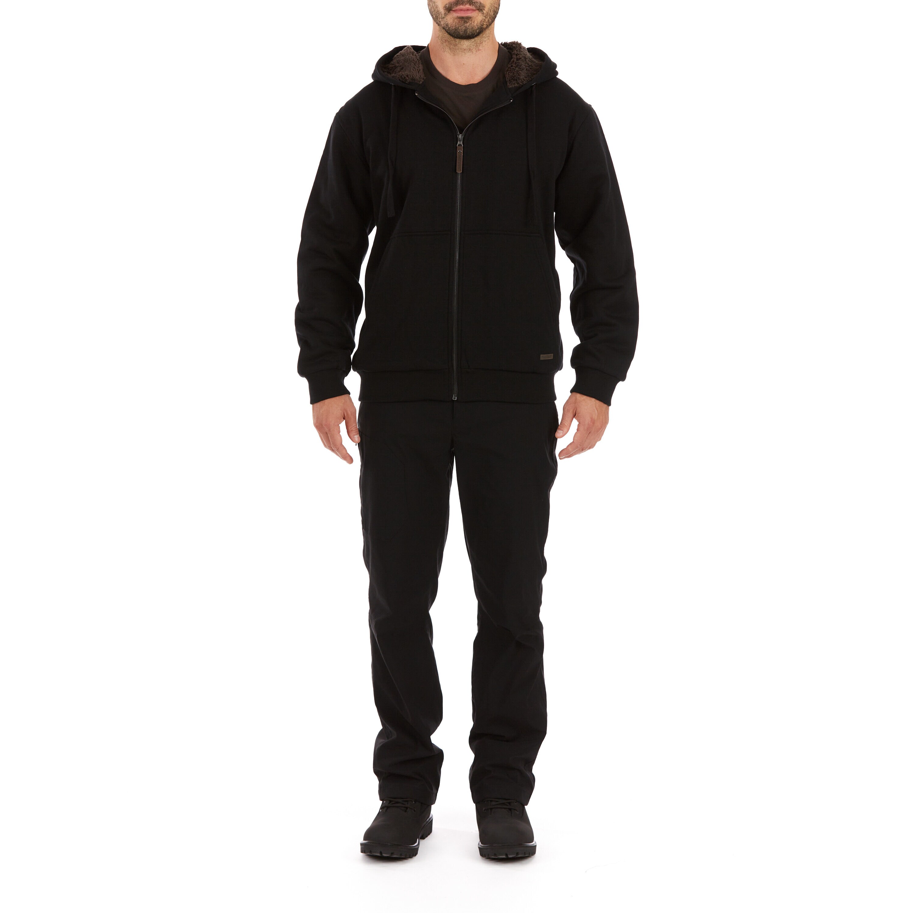 Free Country Men's Black Polyester Hooded Insulated Fleece (2X Large)