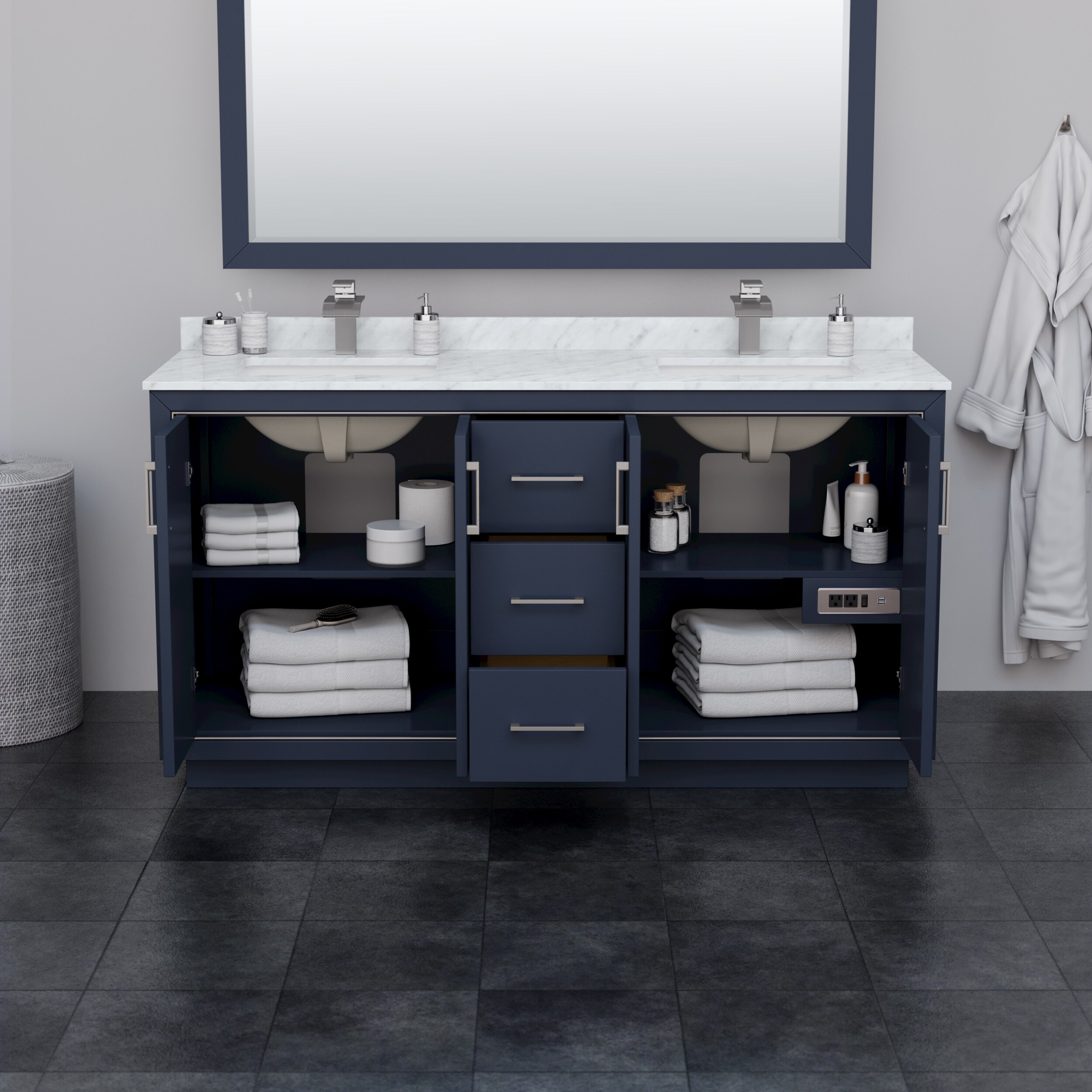 Wyndham Collection WCF111166DBNGTUNSMXX Bath-Vanity-Combo - View #3